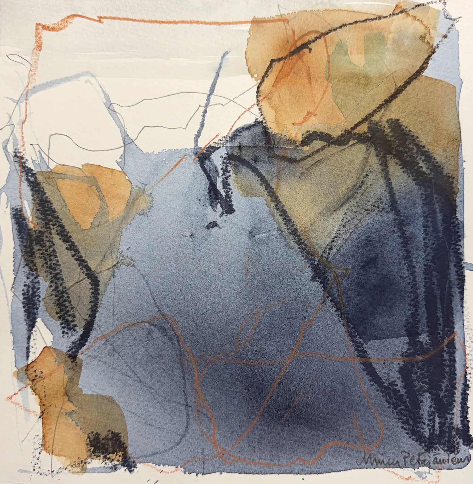 Akvarell Abstrakt 21 av Minna Petäjäniemi