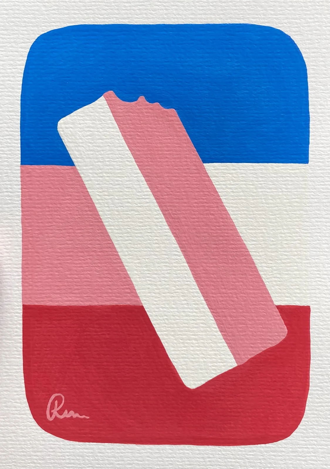 Akrylmålning Mjuk nougat av Rebecca Zhu Hansson