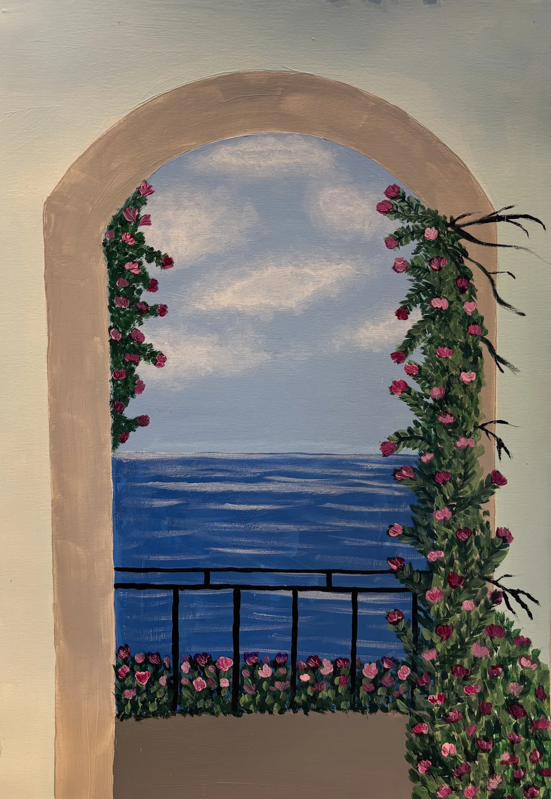 Akrylmålning Naturskön utsikt av Dusica Janicijevic