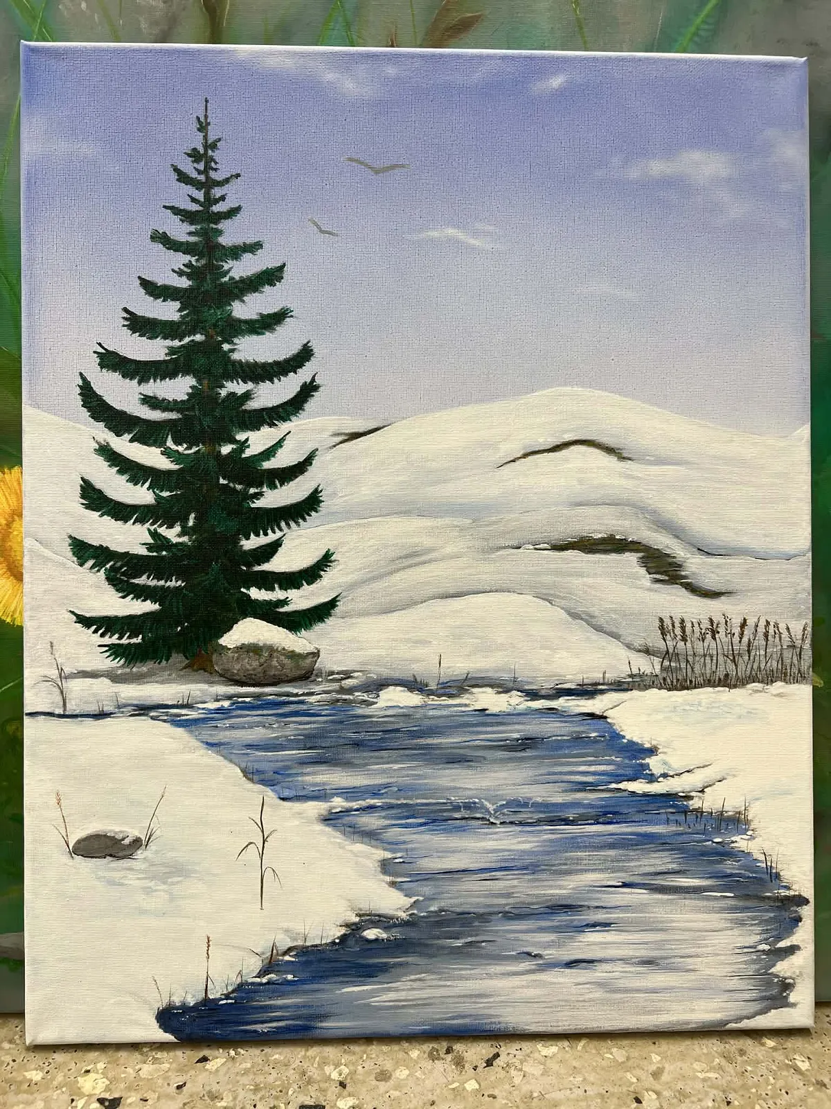 Akrylmålning Islossning av Tomas Andersson