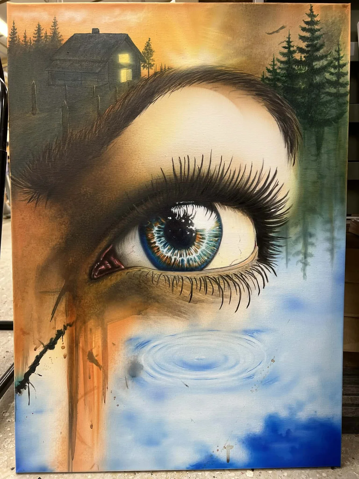 Akrylmålning Visions av Tomas Andersson