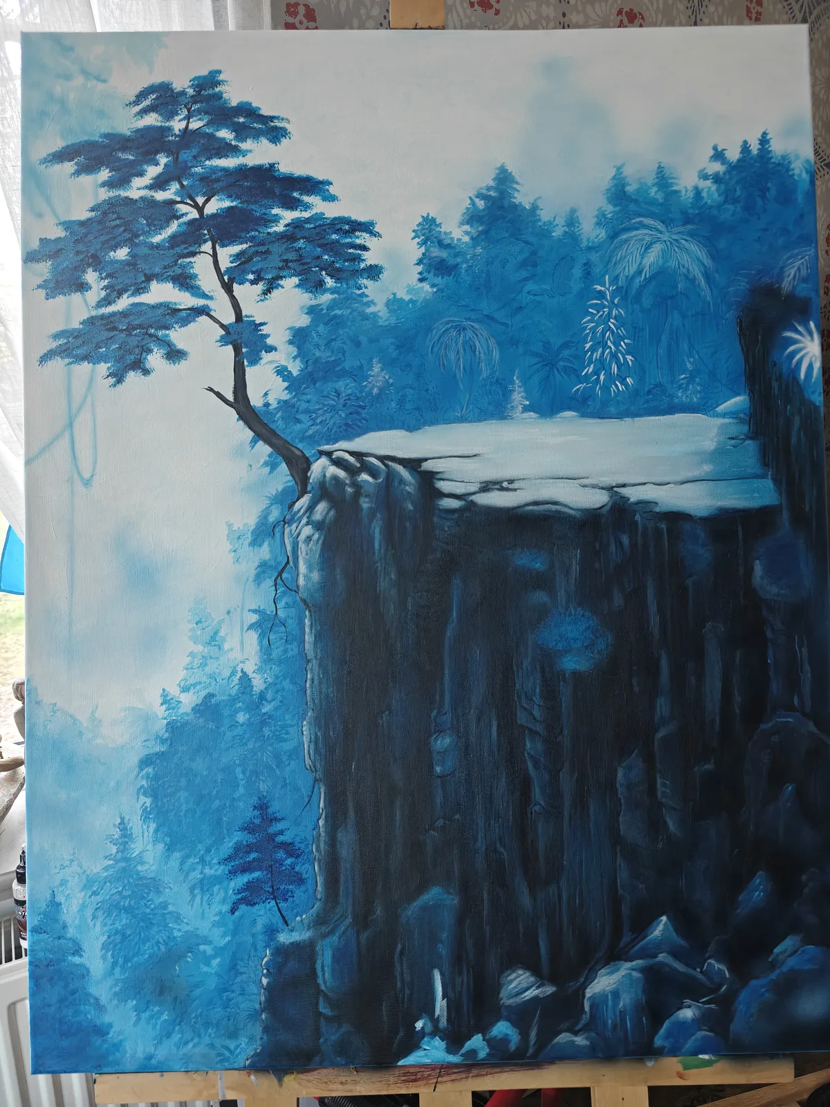 Akrylmålning Blue mist av Tomas Andersson