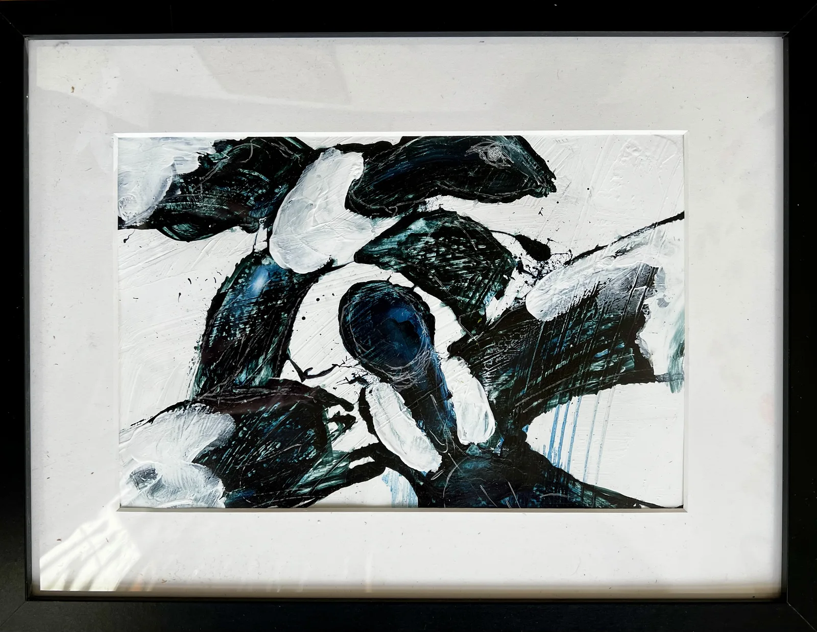 Akrylmålning Skata 41. Titel: Ett med dimman. av Tom Kvém