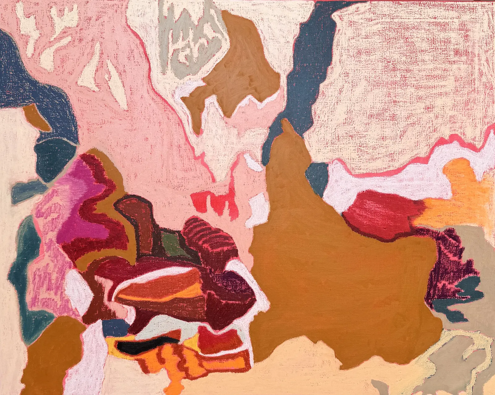 Oljemålning Emotional geology av Anna Forster