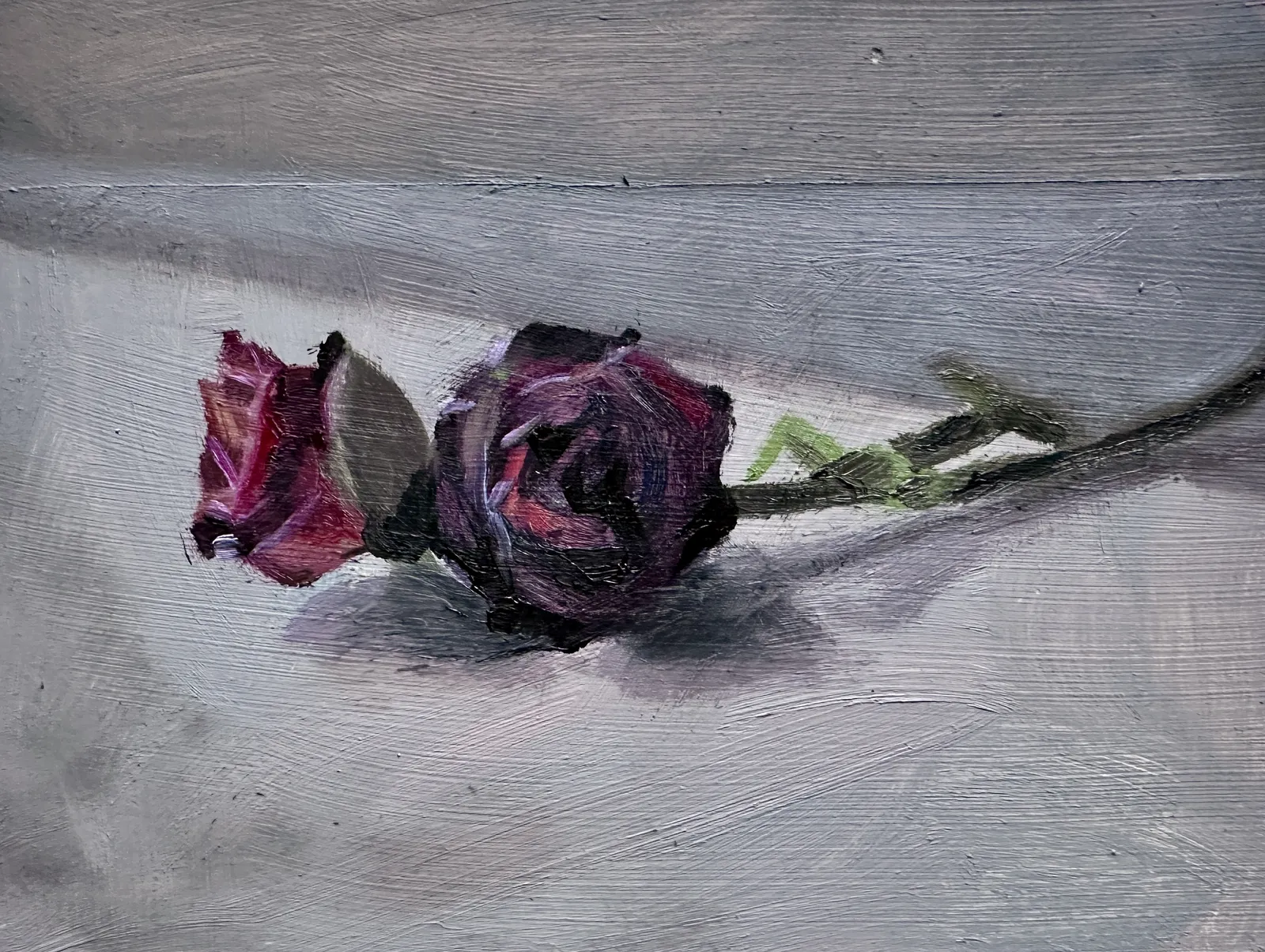 Oljemålning Torkade rosor av Thomas Ekdahl