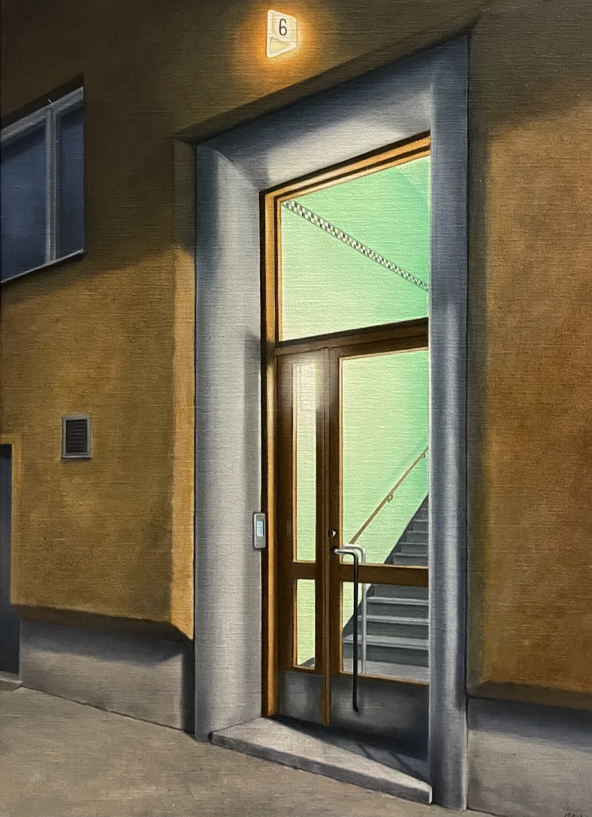 Oljemålning Port nr 6 av Anette Björk Swensson