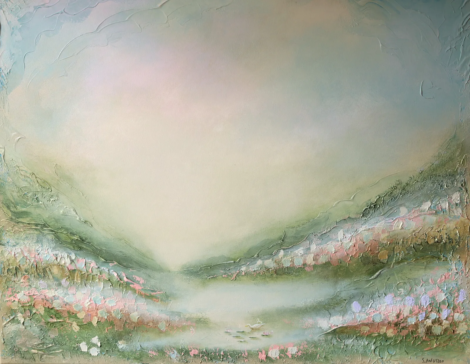 Akrylmålning Somewhere Between Dreams av Sanna Andersson