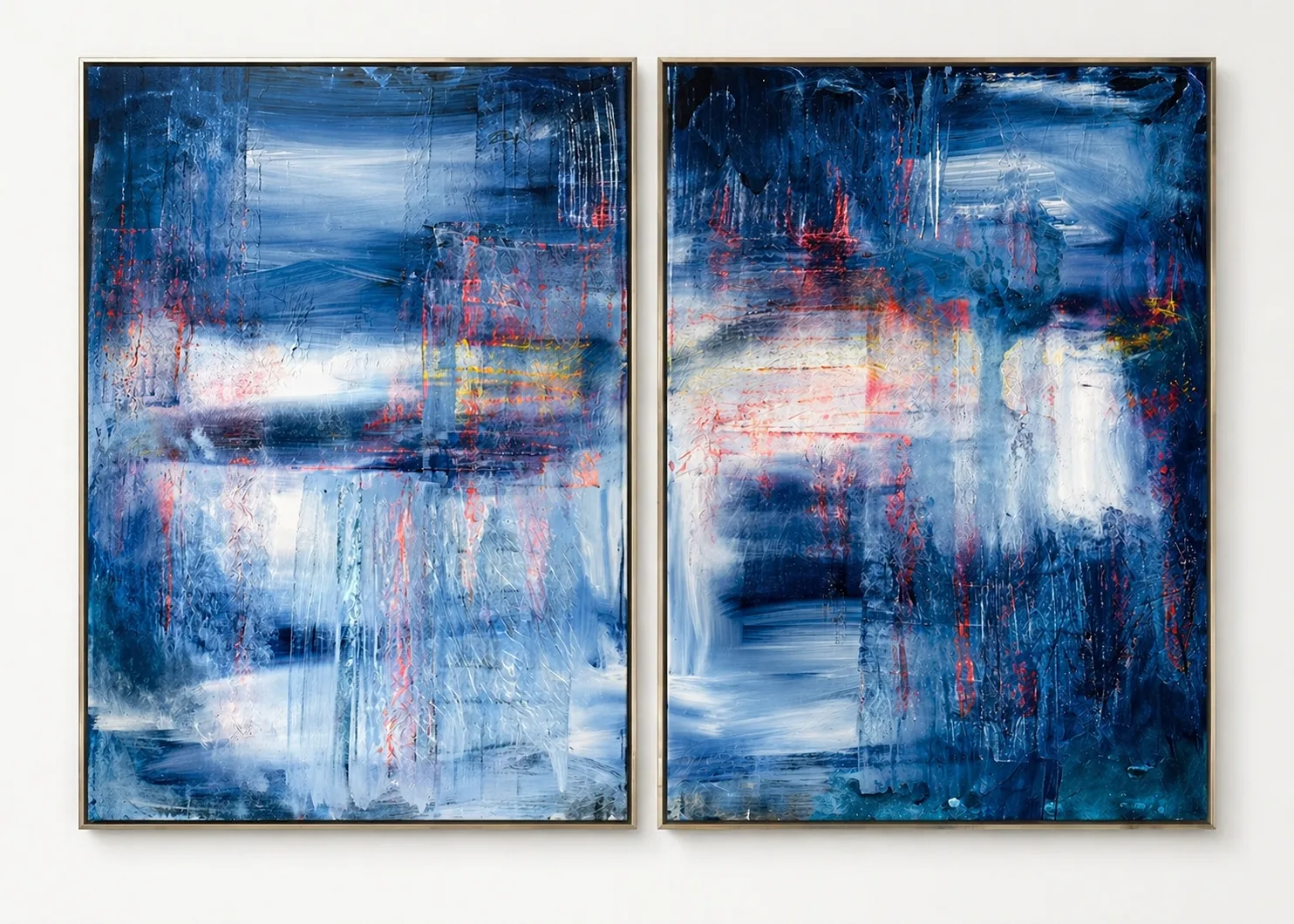 Akrylmålning När dimman rullar in / The mist does not erase – it reveals av Cecilia Larsdotter