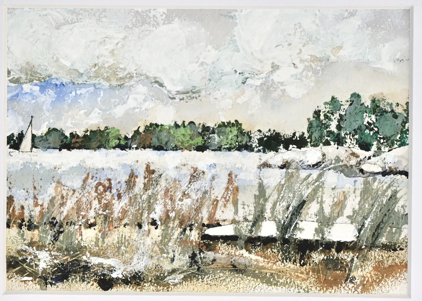 Akvarell Surfbrädan, Skärgården av Cécile Hansson