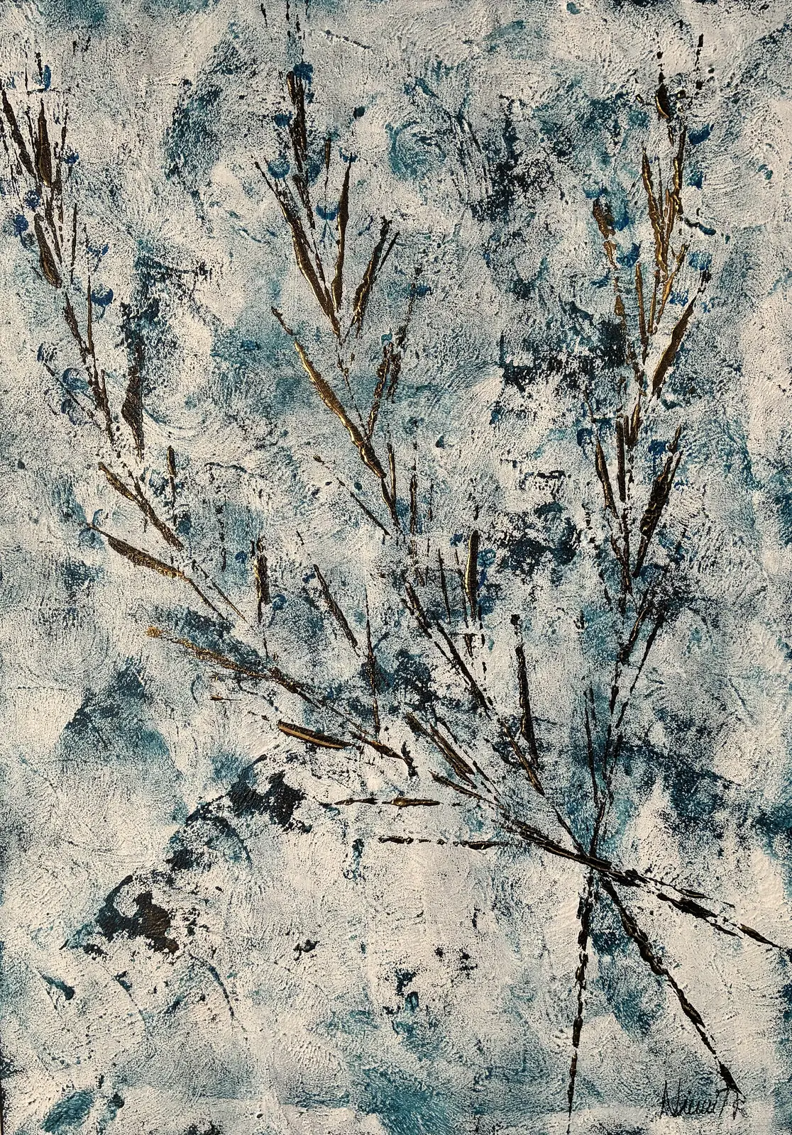 Akrylmålning Bukett av Ninni Andersson