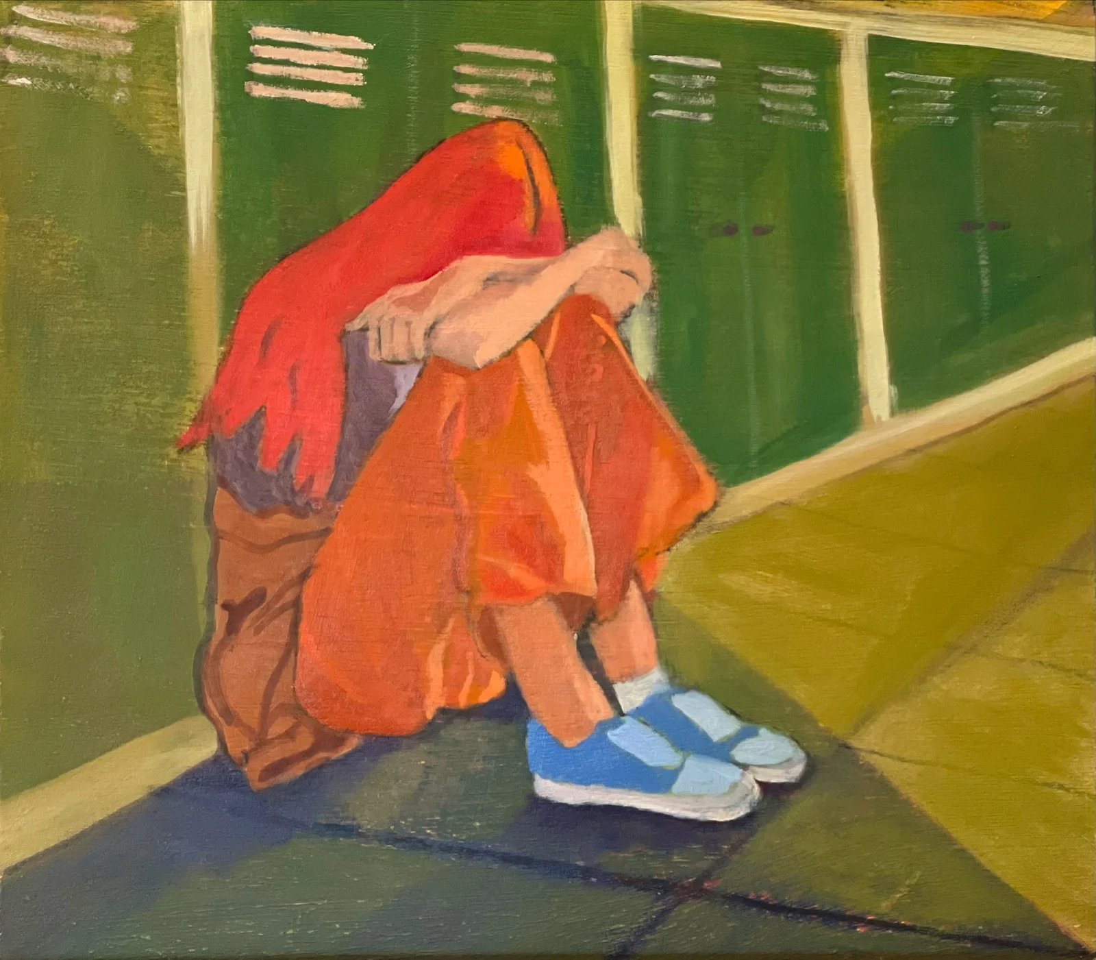 Oljemålning Thinking. av Camilla Wolgers