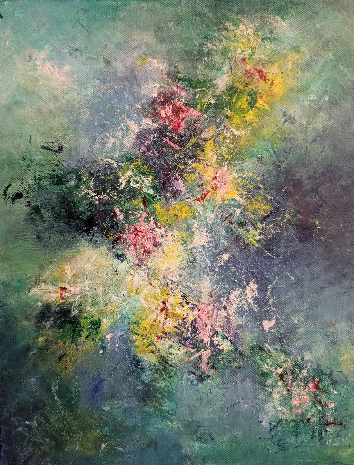 Akrylmålning Dagen var söndagsblå av Kristina Paidar