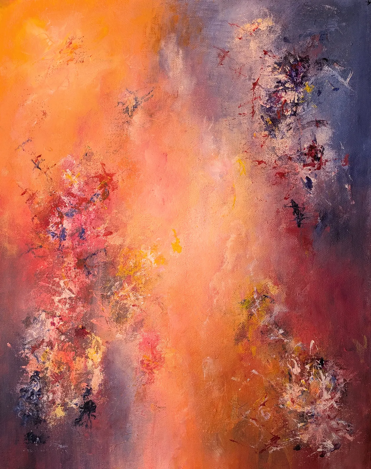 Akrylmålning Vart mina vingar bära av Kristina Paidar