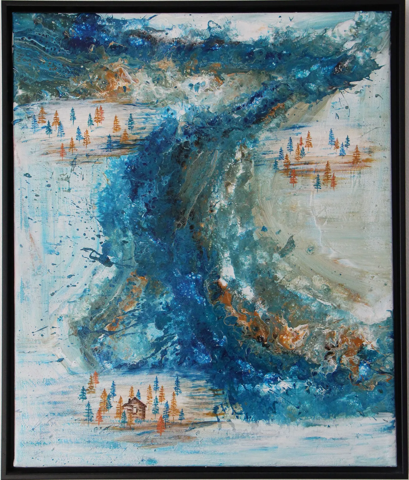 Akrylmålning Rörelse av Sara Sörensen