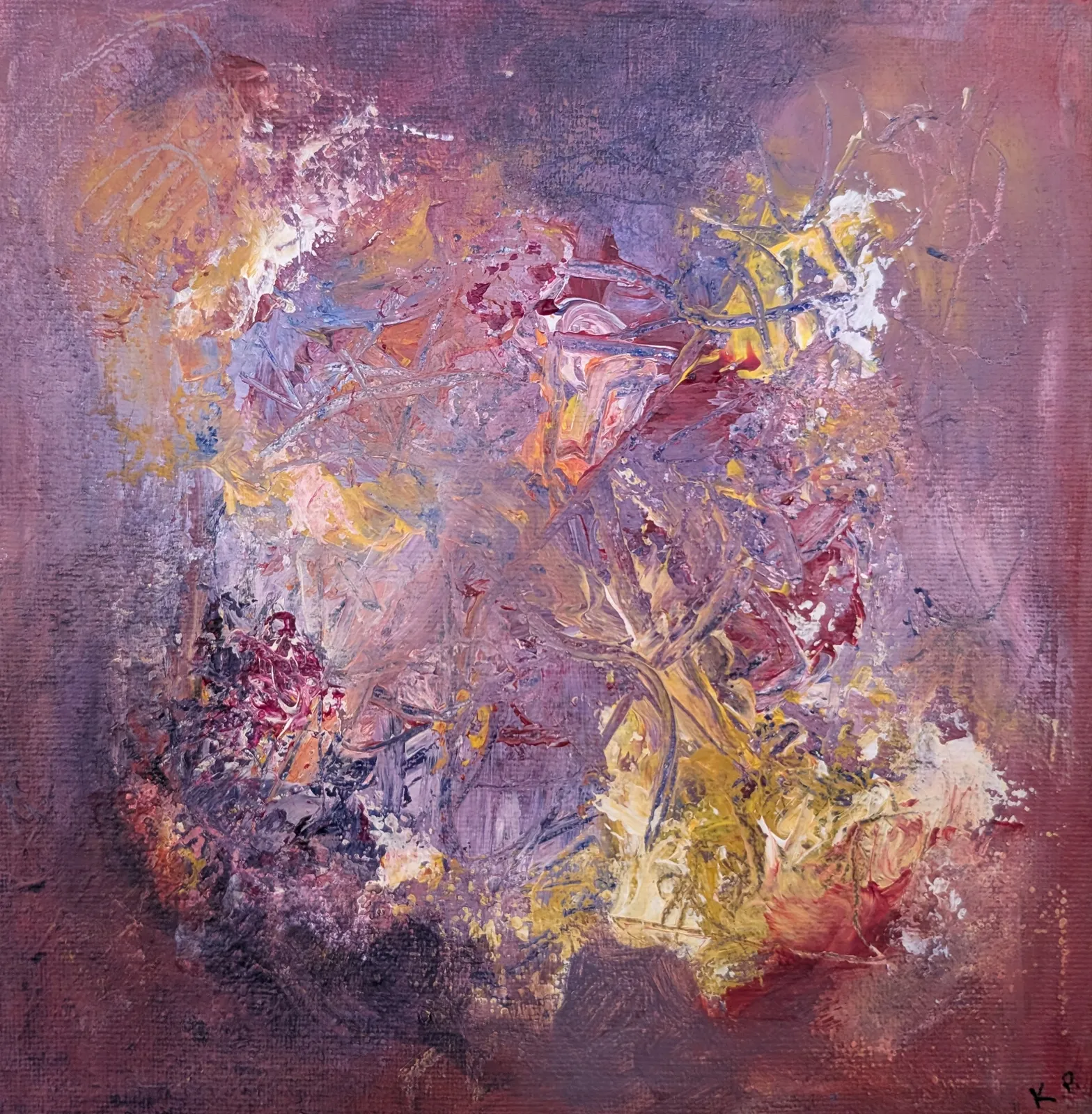 Akrylmålning Ett brännande ögonkast av Kristina Paidar