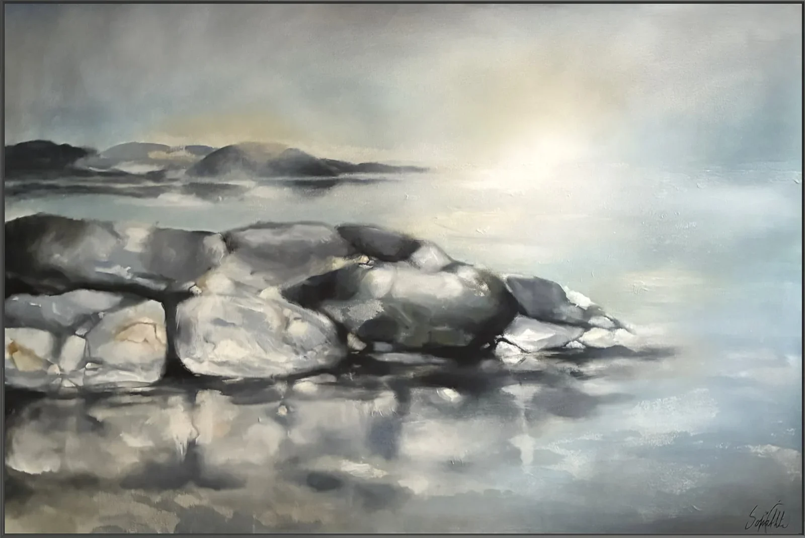 Akrylmålning Reflection av Sofia Åhlin