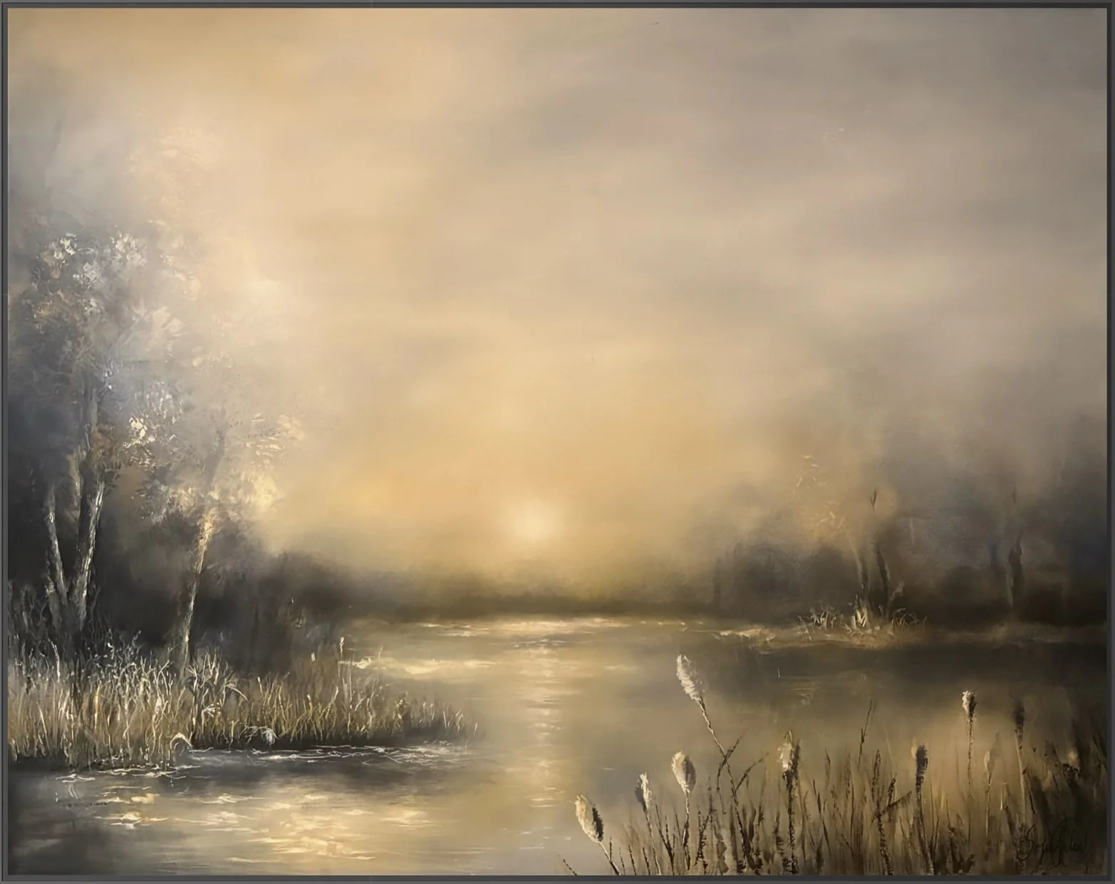 Akrylmålning The Haze av Sofia Åhlin