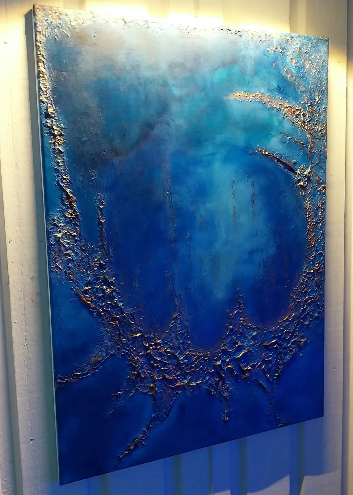 Akrylmålning Early Blue av Åsa Forslund