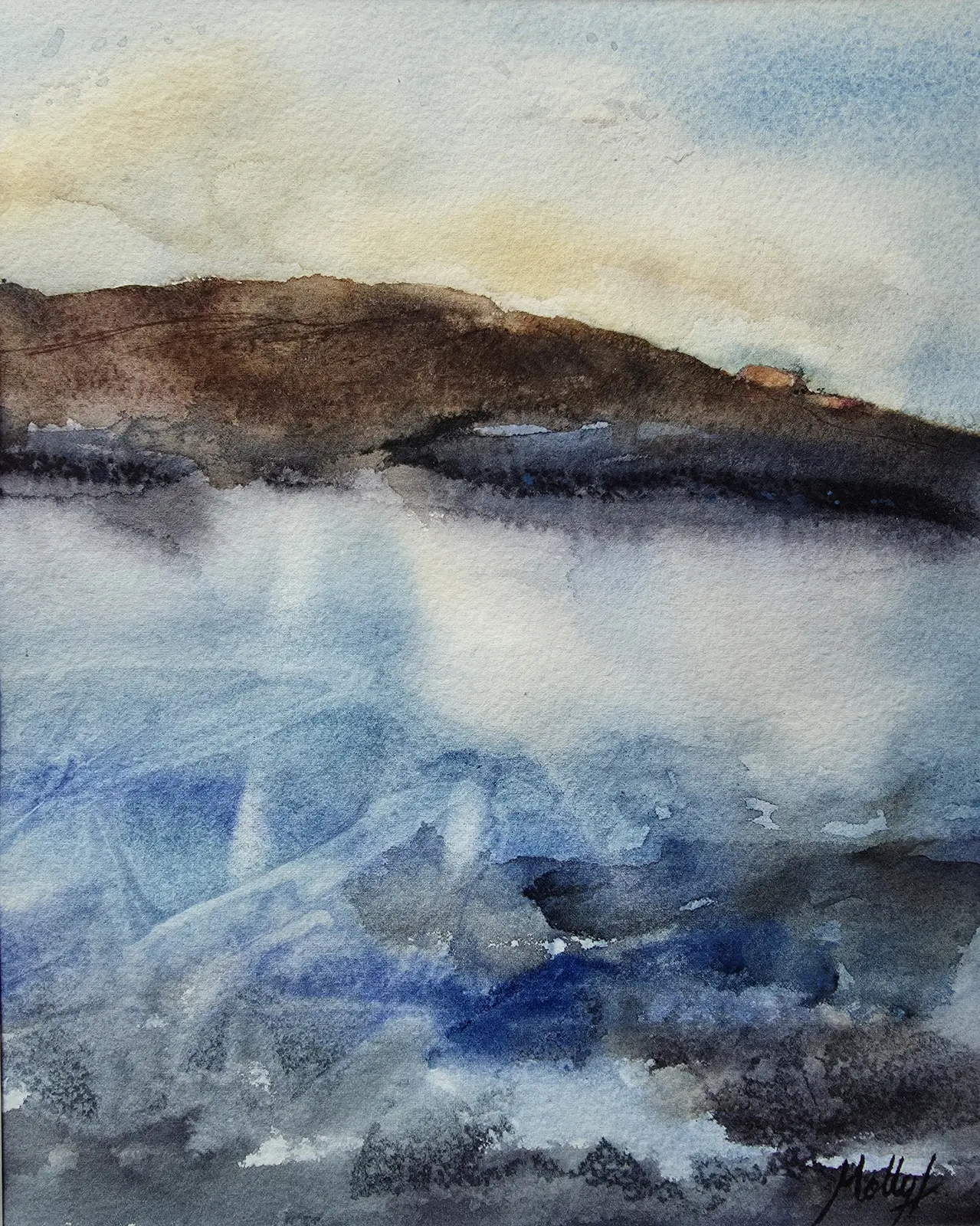 Akvarell Blåmusslornas rike av Molly, Monika Hellgren