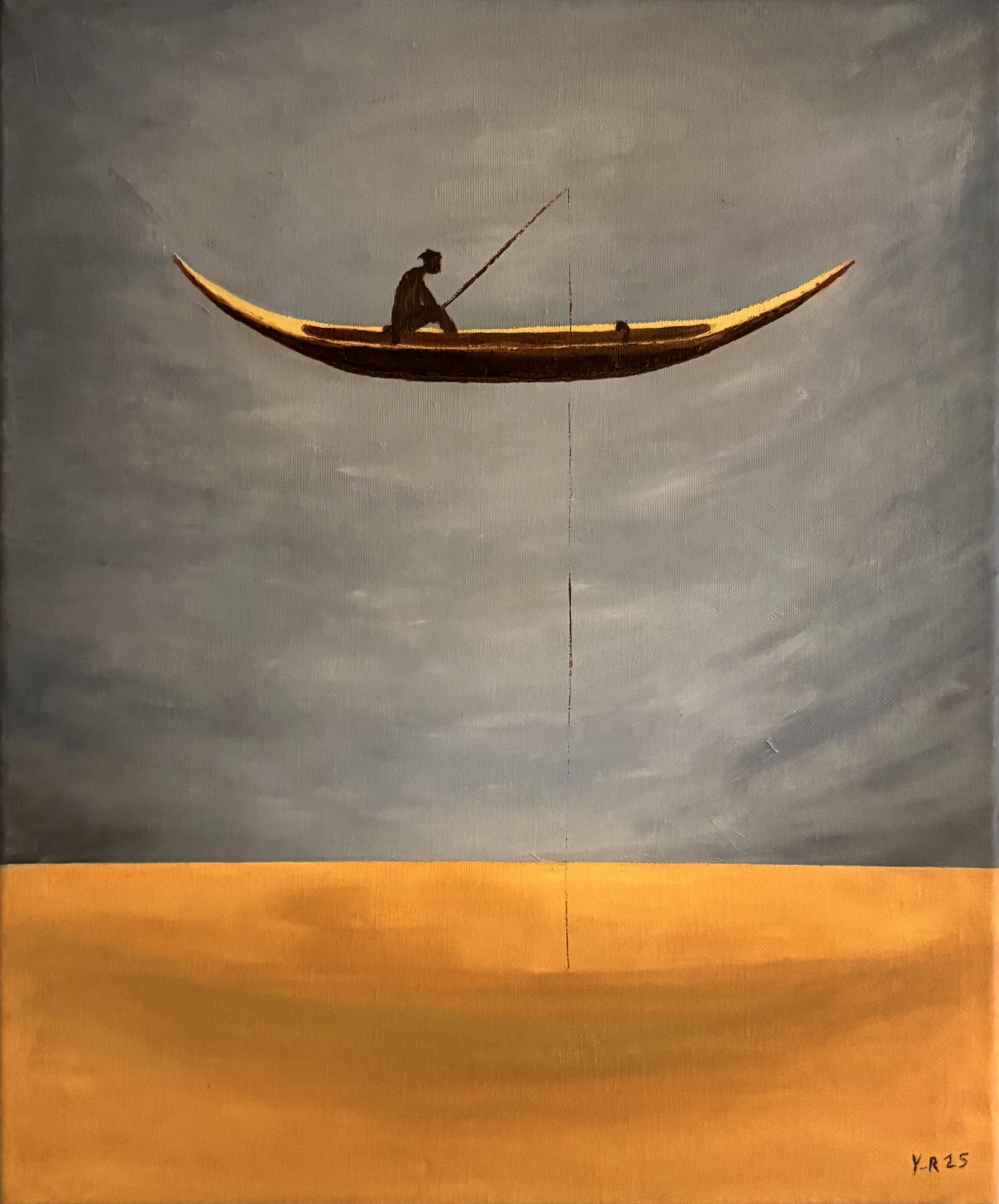 Oljemålning Ensam drift av Yohan Rashmeh