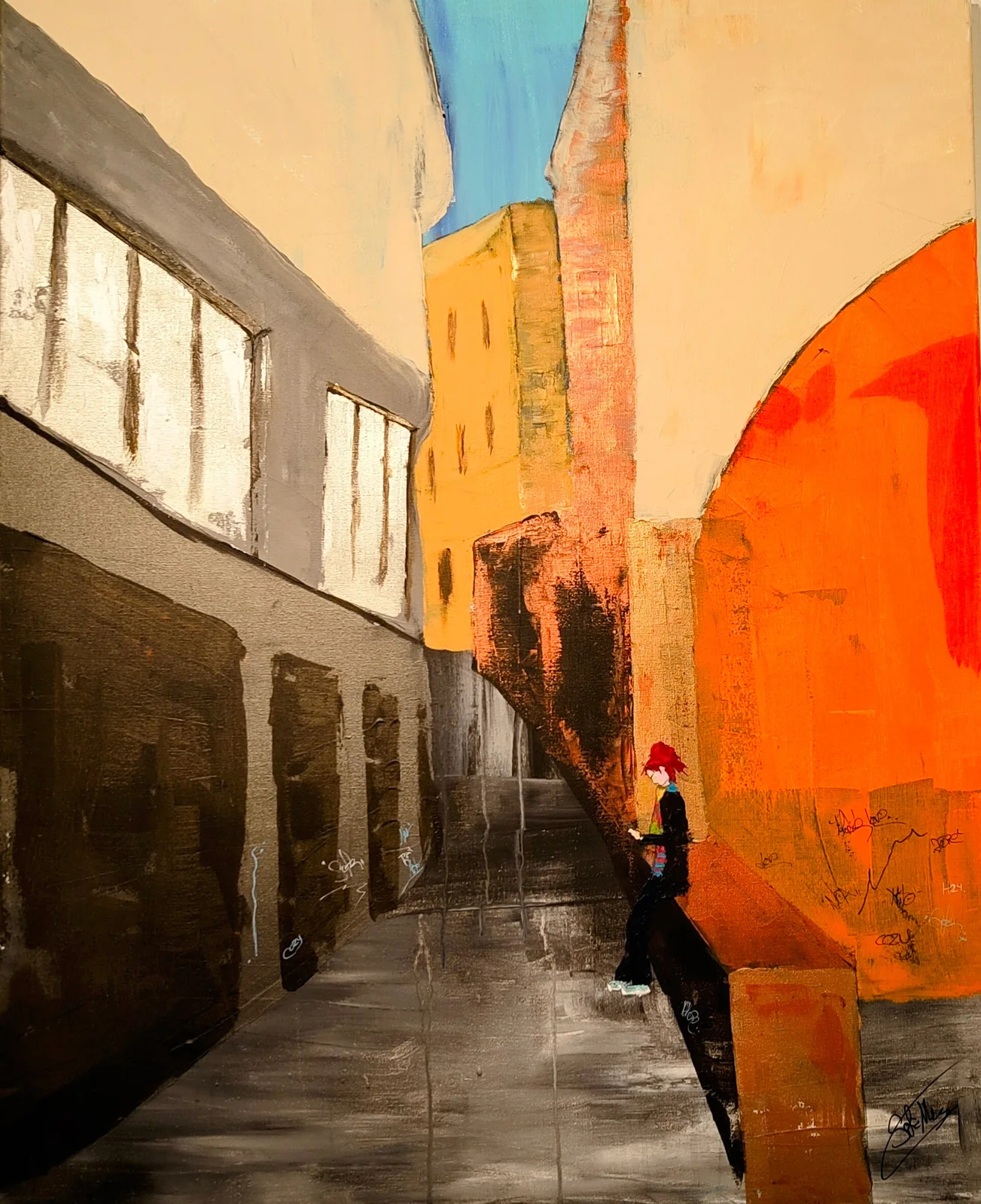 Akrylmålning Mobile love av Sofia Toborg