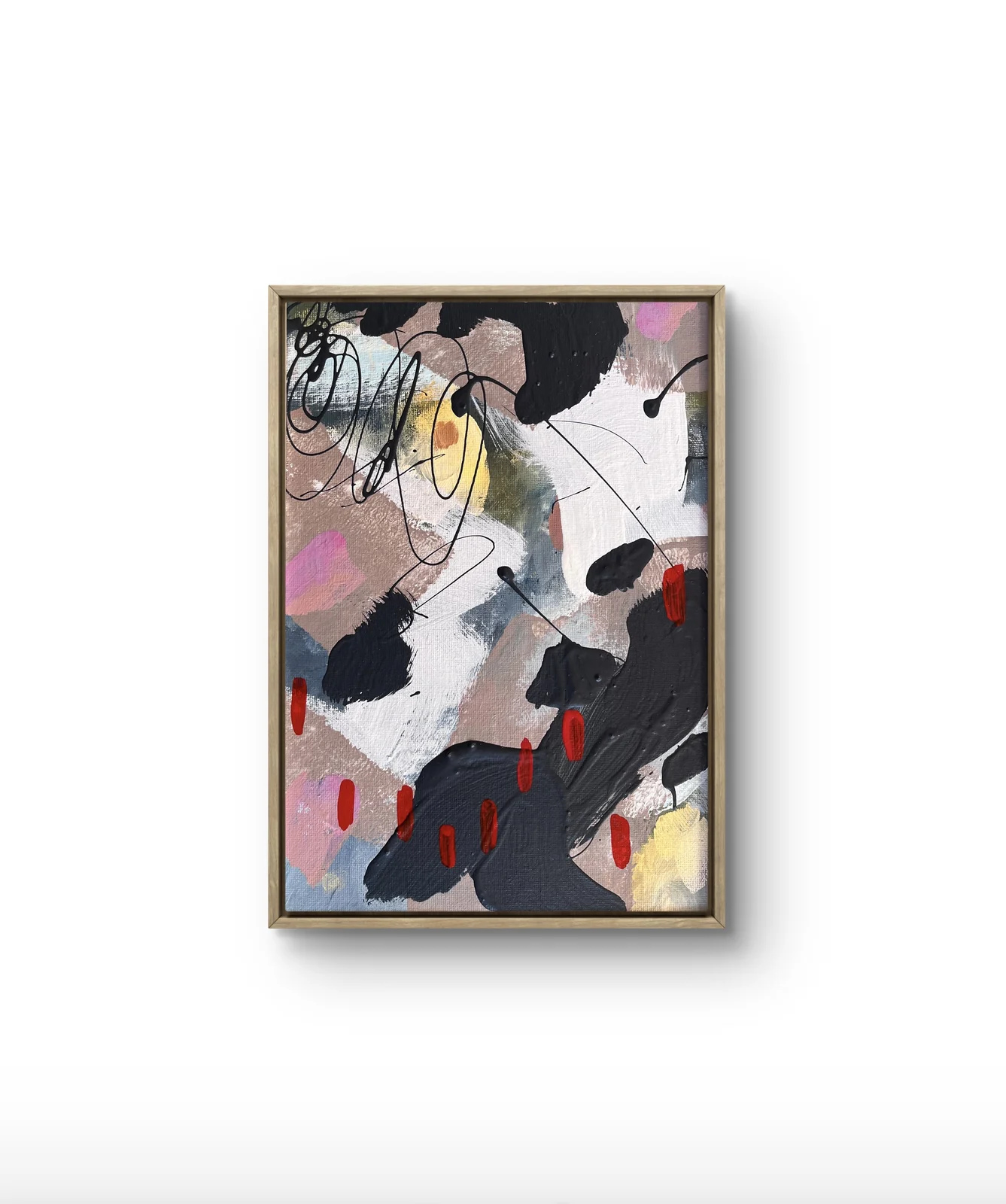 Akrylmålning Abstract obsession Nr Red av Rebecca Scherling