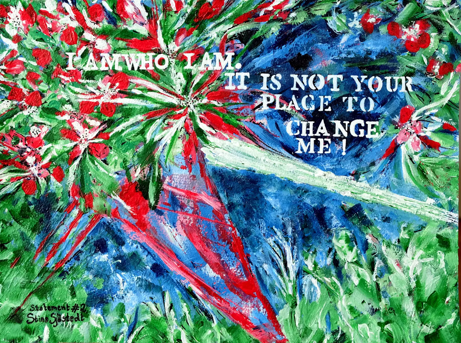 Akrylmålning Statement # 2 av Stina Sjöstedt