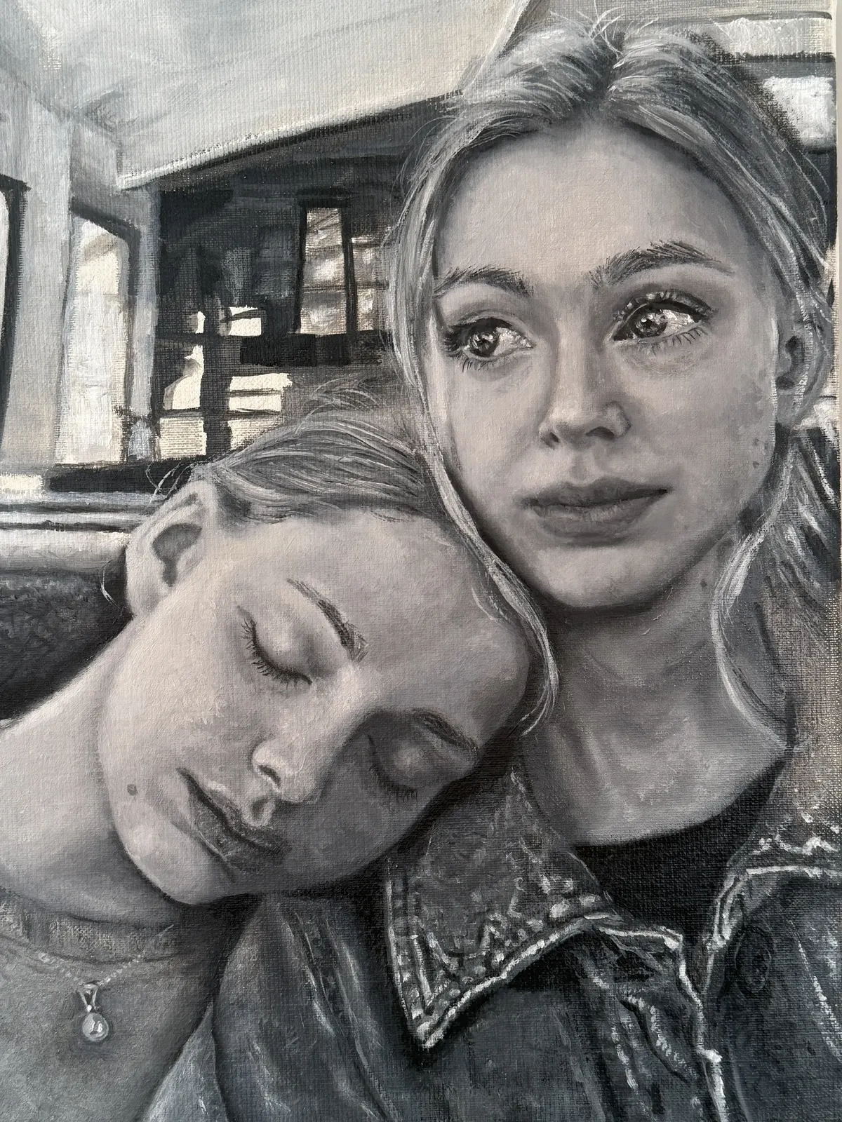 Oljemålning Systerskap av Marianne Dufva