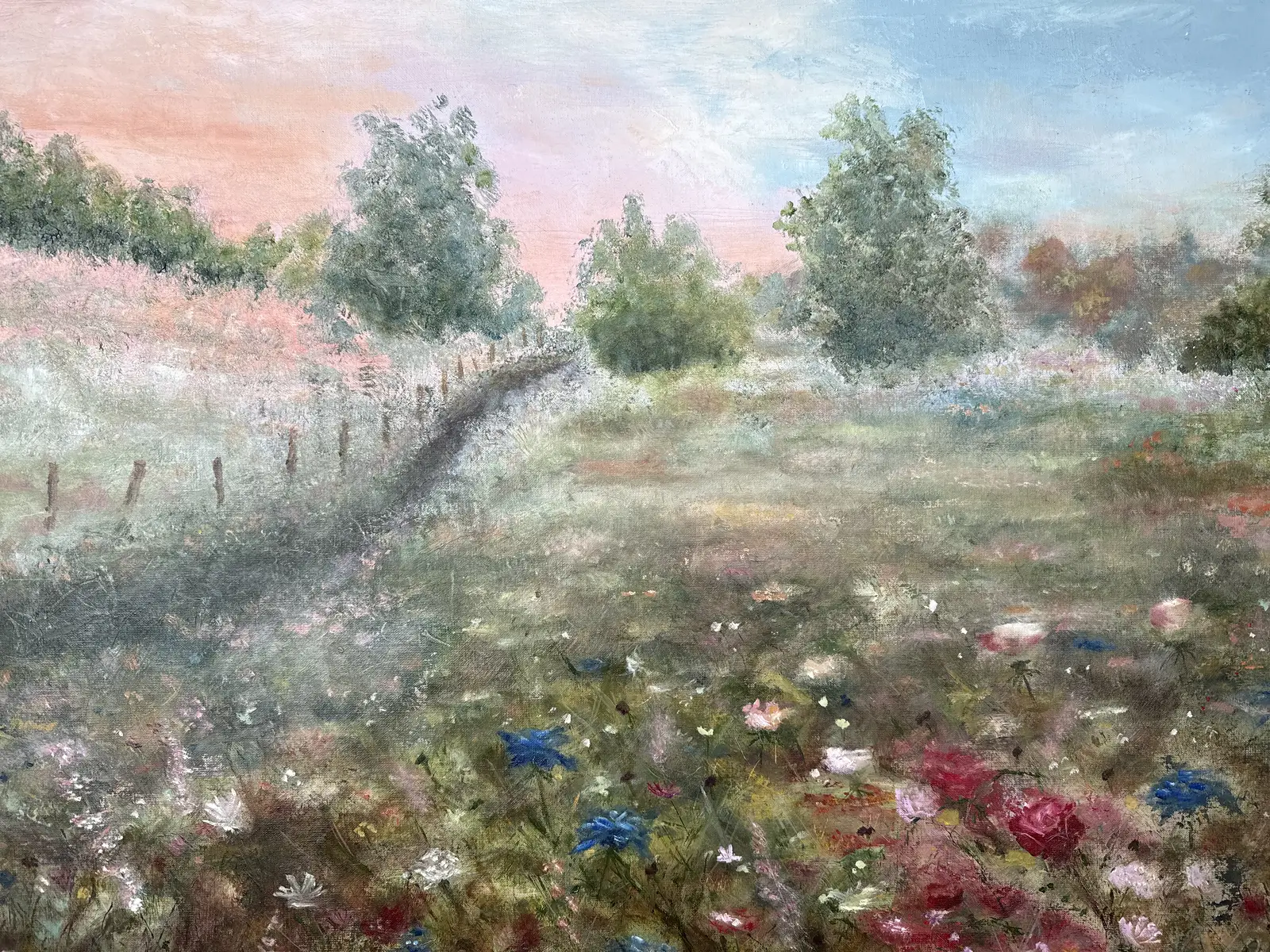 Oljemålning Smultronstället av Marianne Dufva