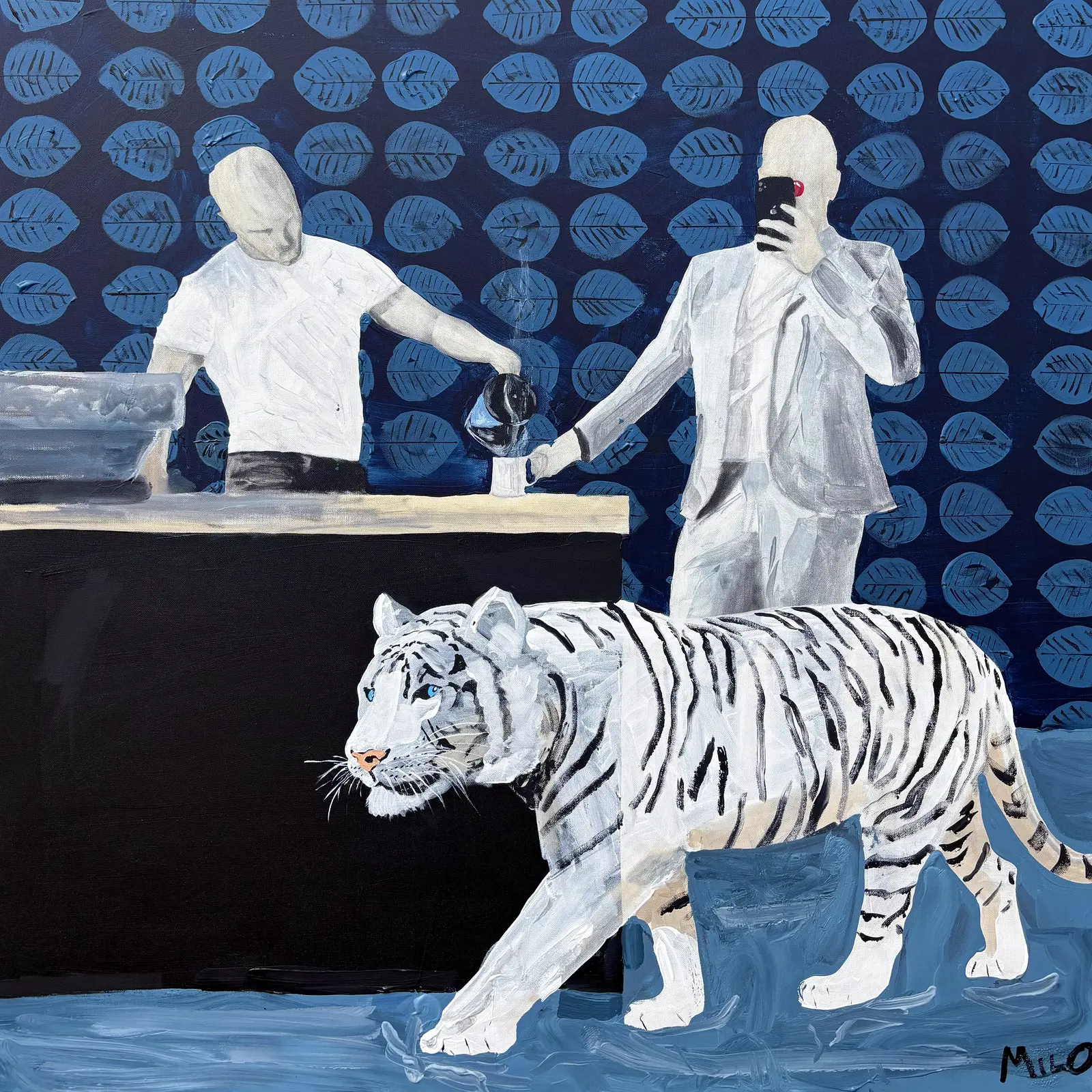 Akrylmålning Svart kaffe av Milo