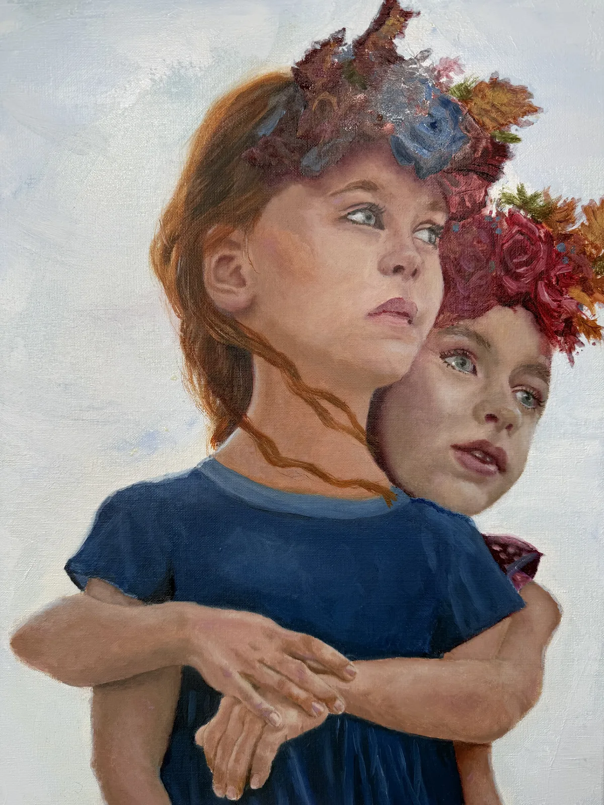 Oljemålning Bästisar av Marianne Dufva