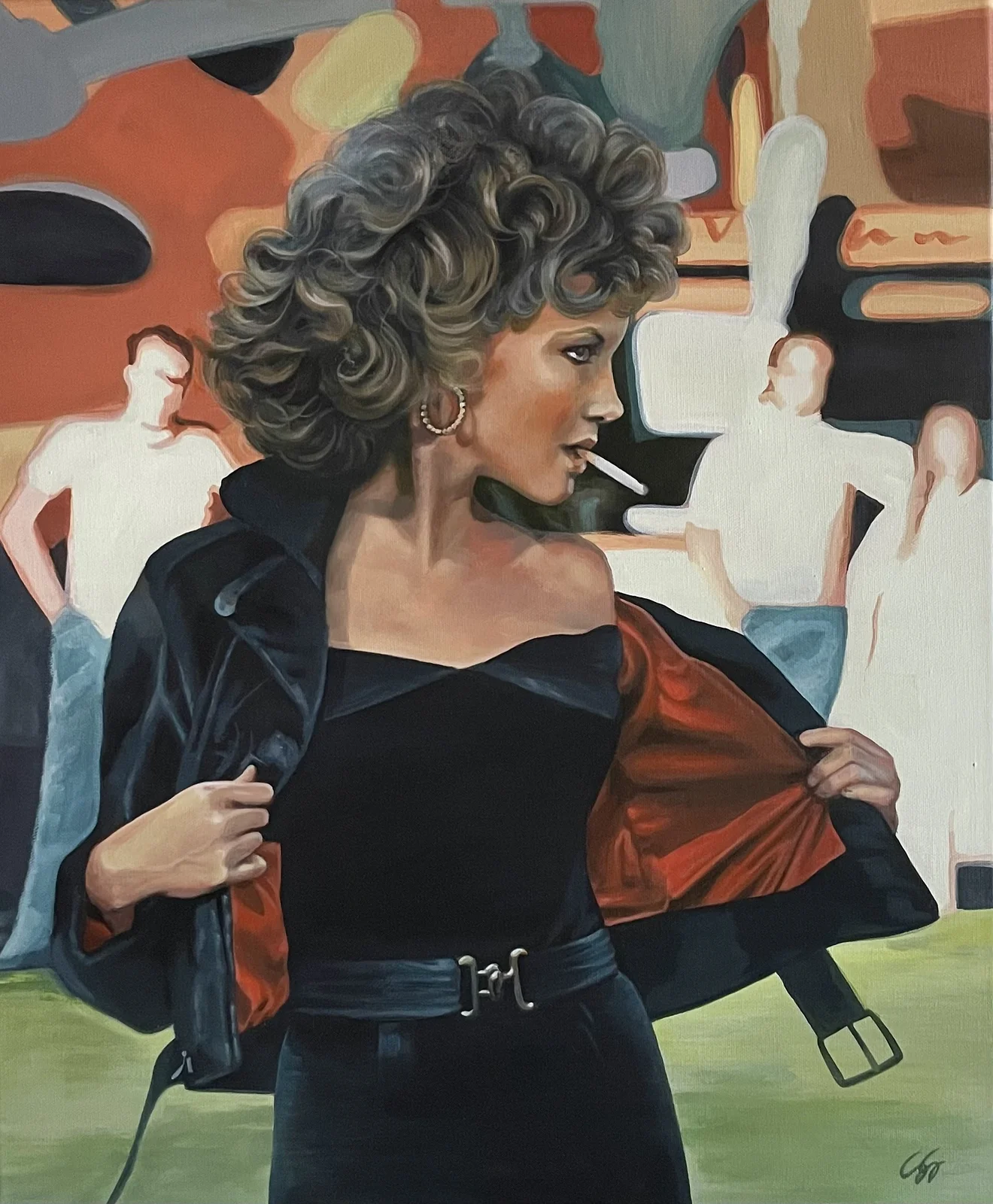 Akrylmålning Sandy av Sandra Sjöberg