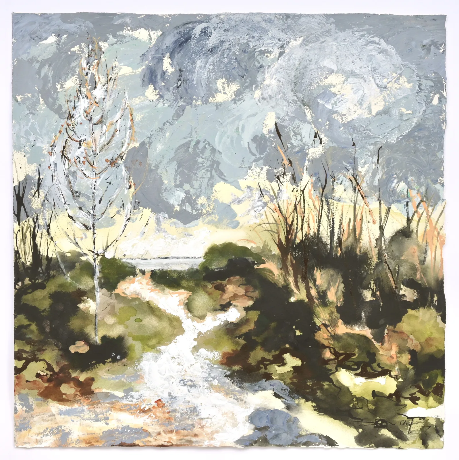 Akvarell Gryning av Cécile Hansson