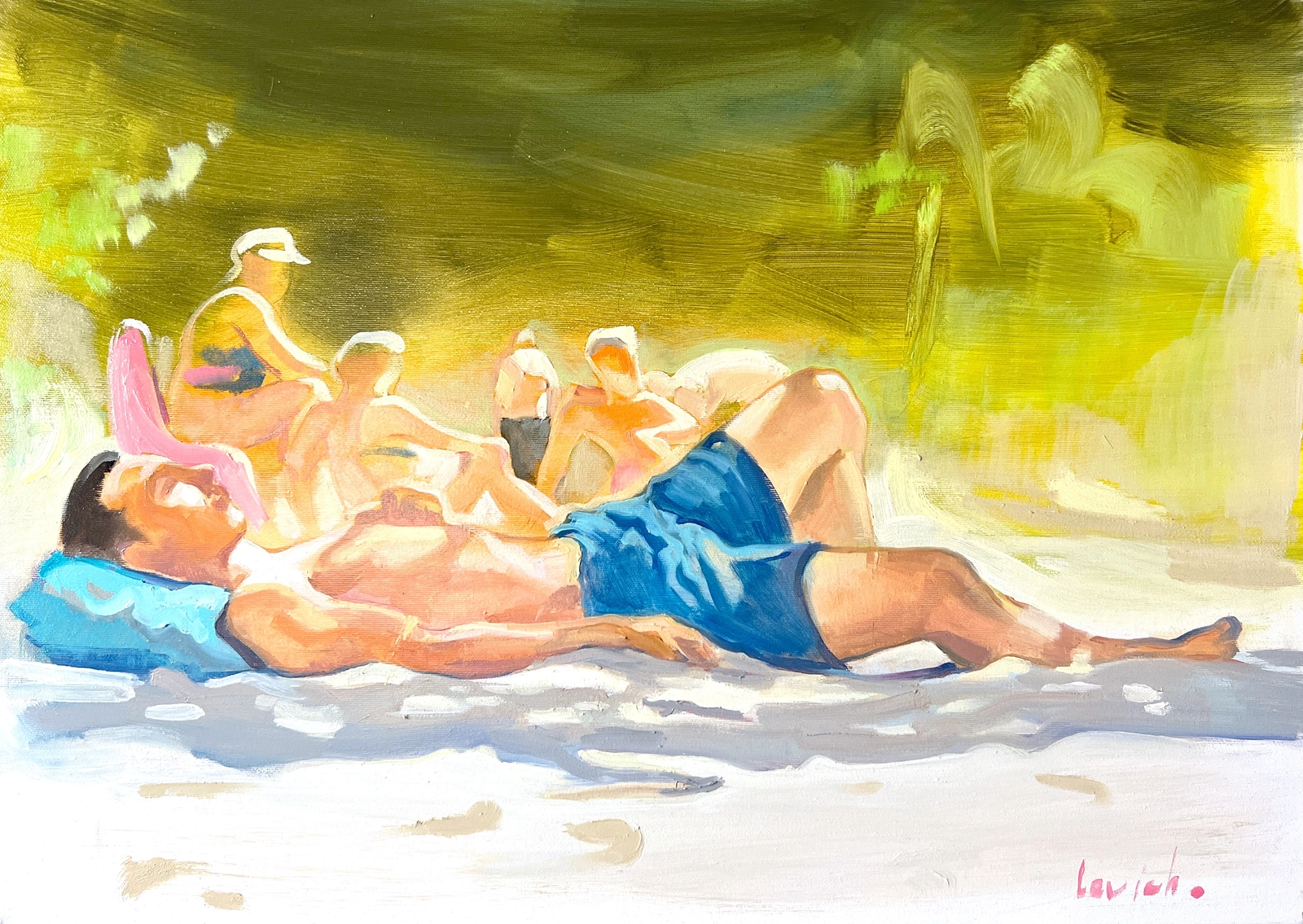 Oljemålning Resting Faun av Alexander Levich