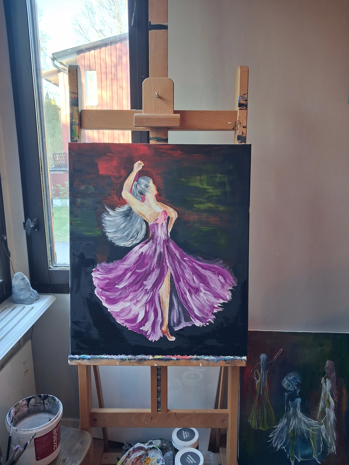 Akrylmålning Wild flower av Lisa Brunelius