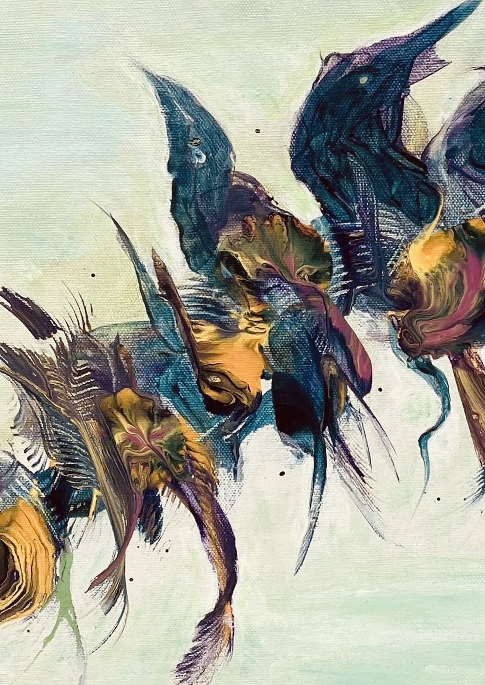 Akrylmålning Birds av Erlinda Nordh