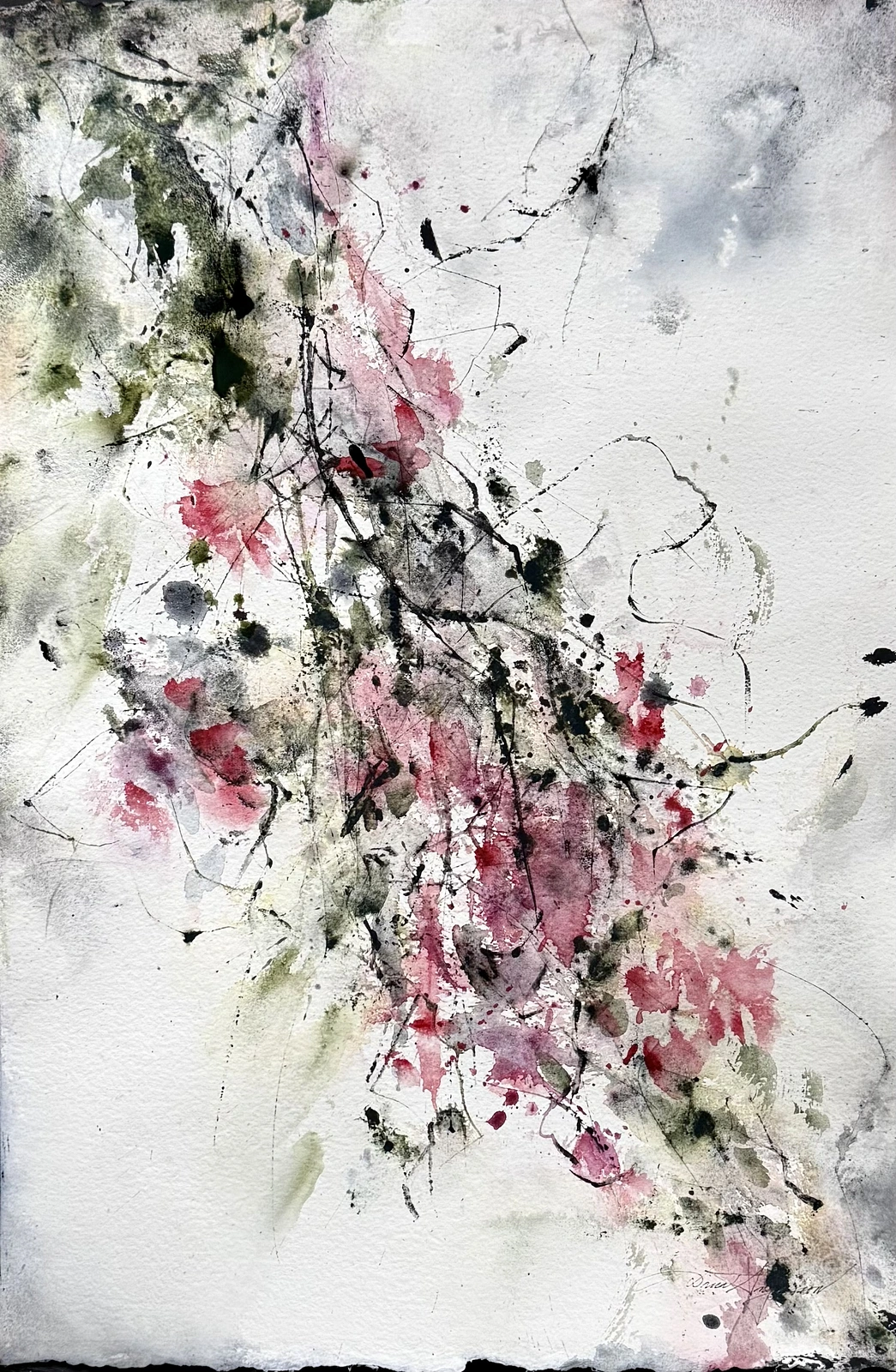 Akvarell Stream of tenderness av Dana Ingesson