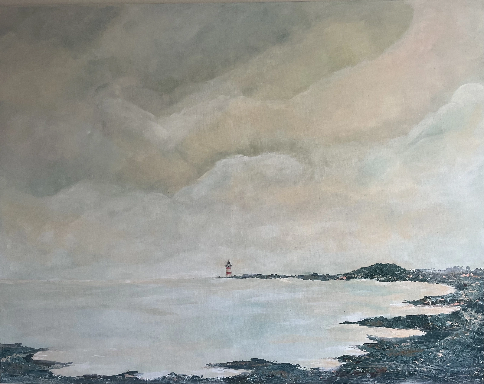 Akrylmålning Mellan hav och himmel av Désirée Bognäs