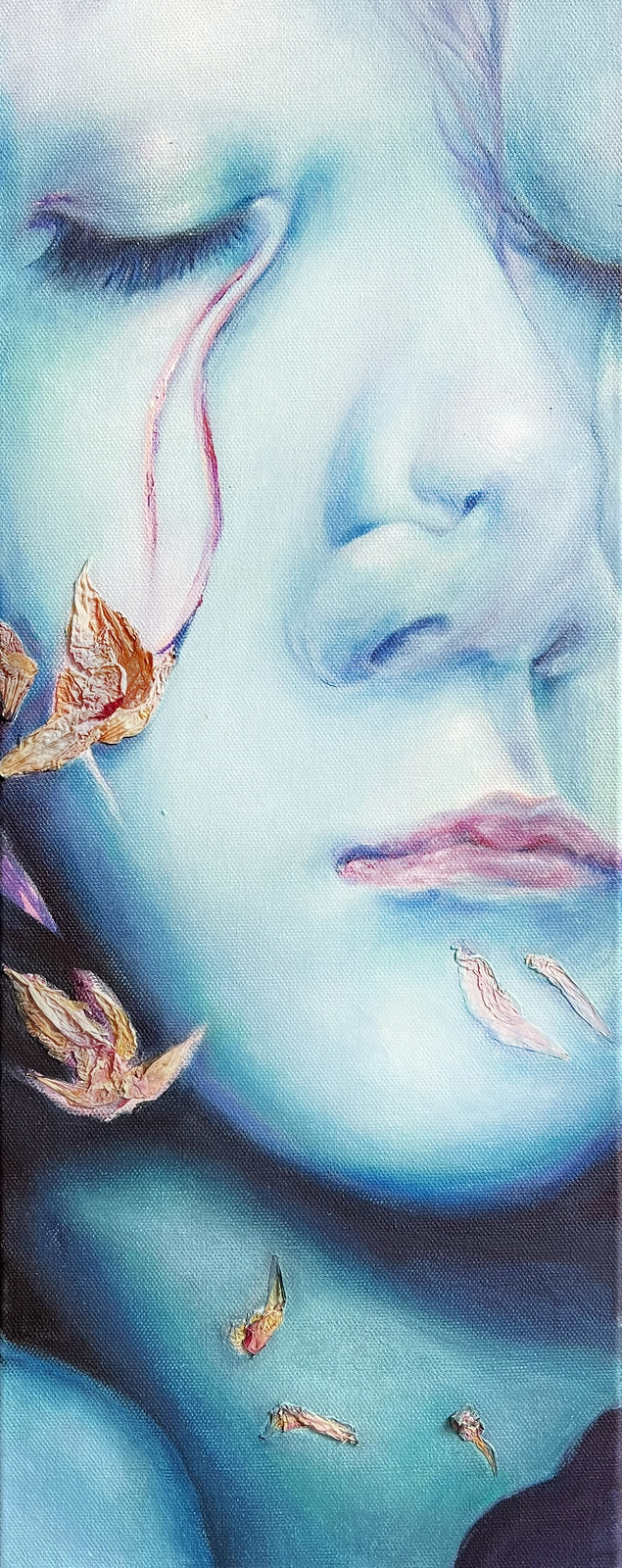 Akrylmålning Cry of the non human heart av Elen Alien