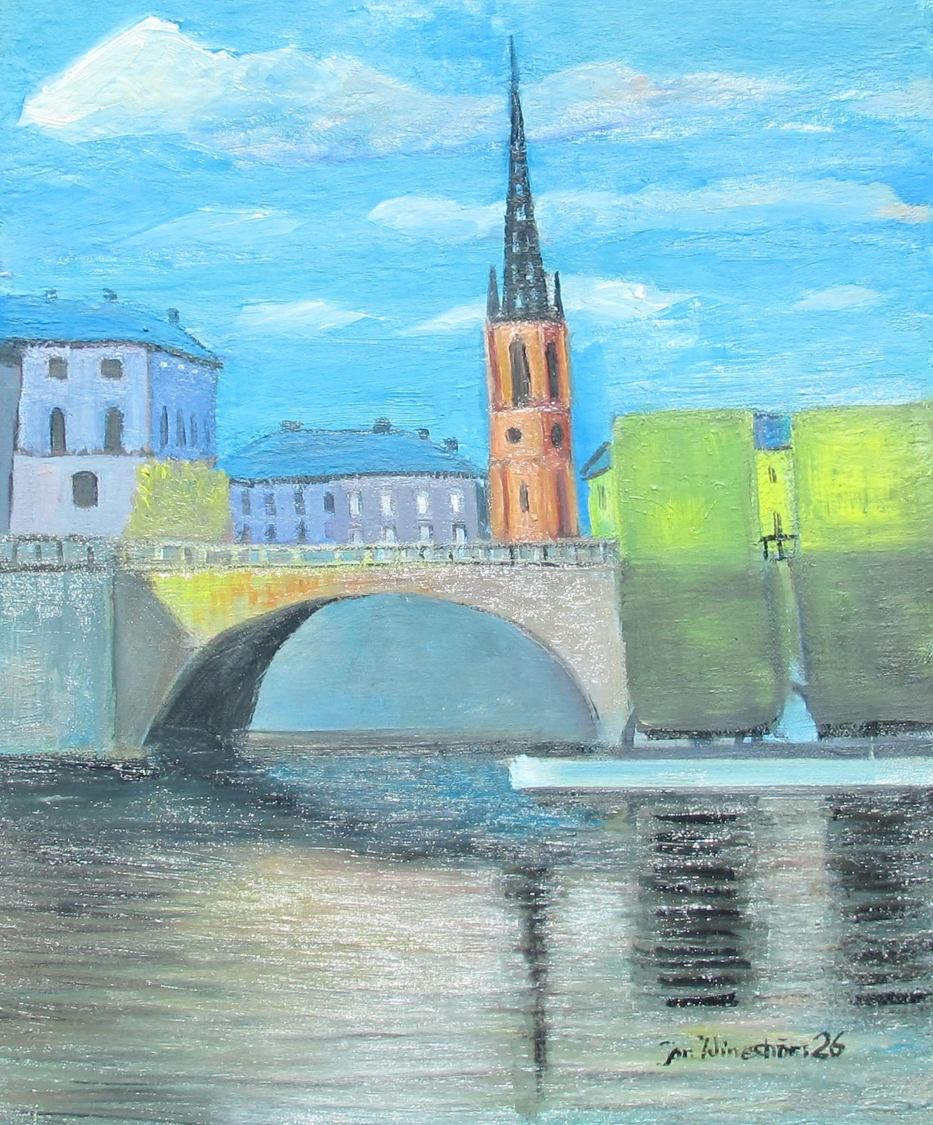 Oljemålning R av Jan Wineström