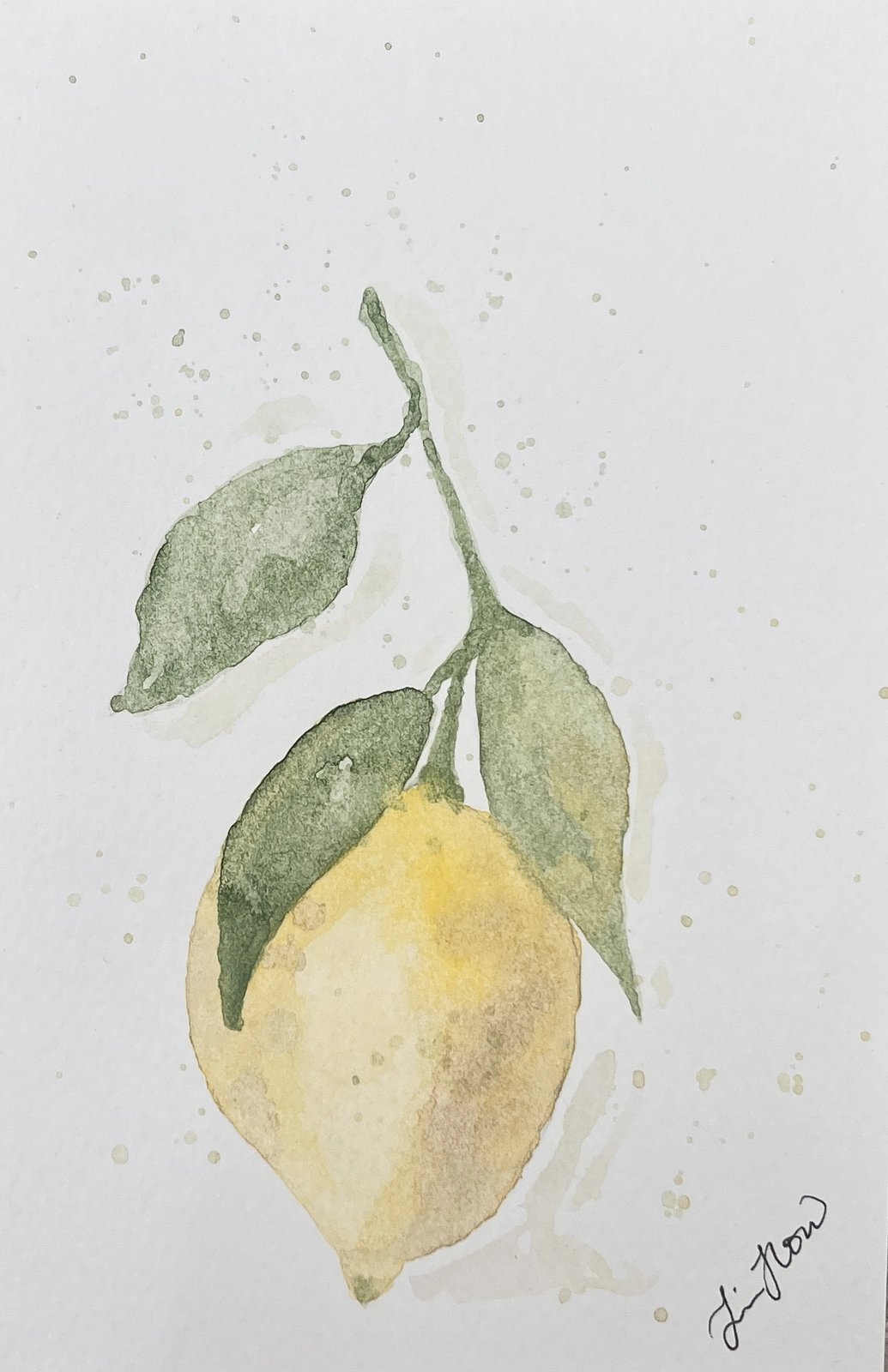 Akvarell Lemon av Jessica Paintbyhowsan
