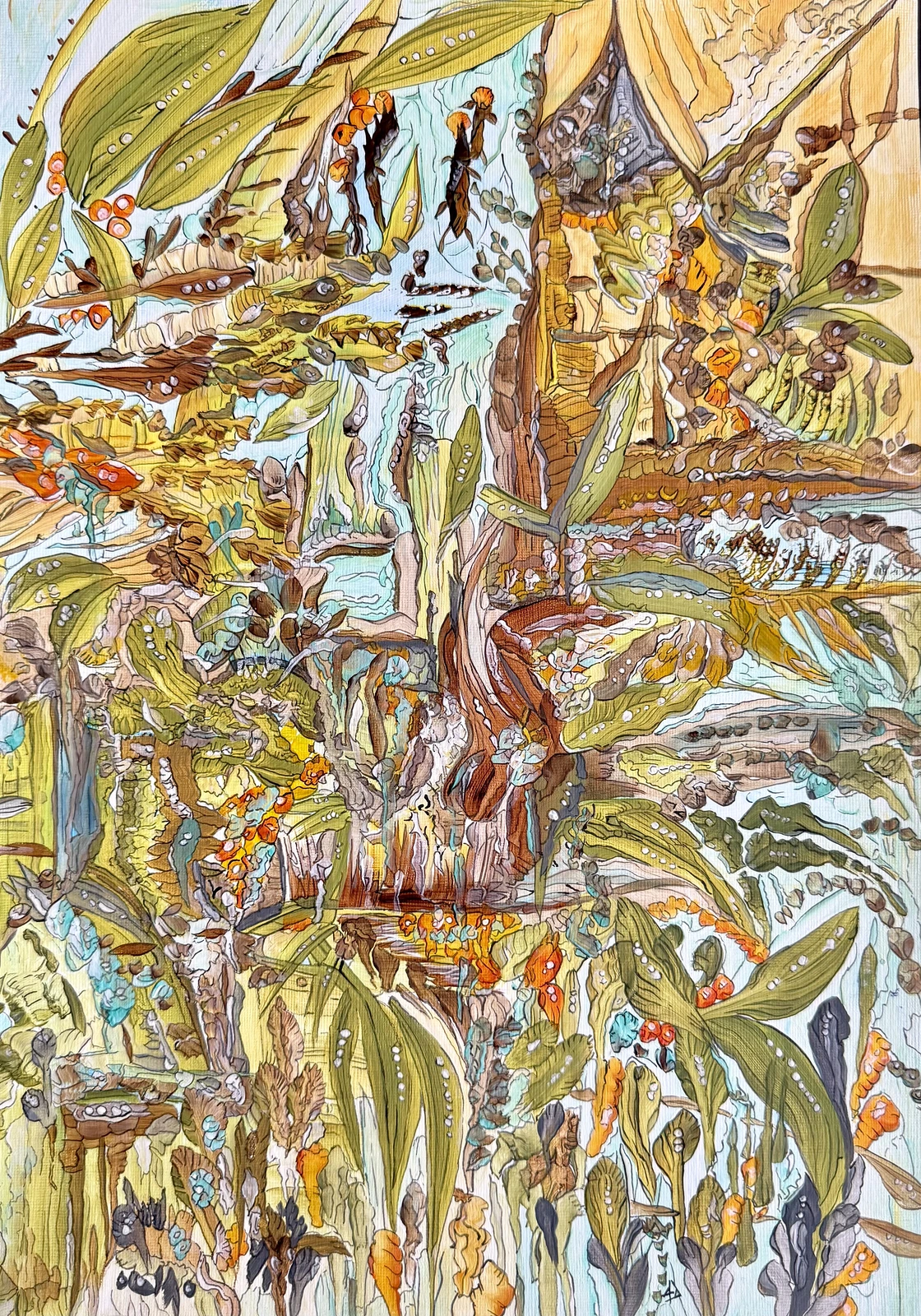Akrylmålning Djungle av Angelika Arctadía