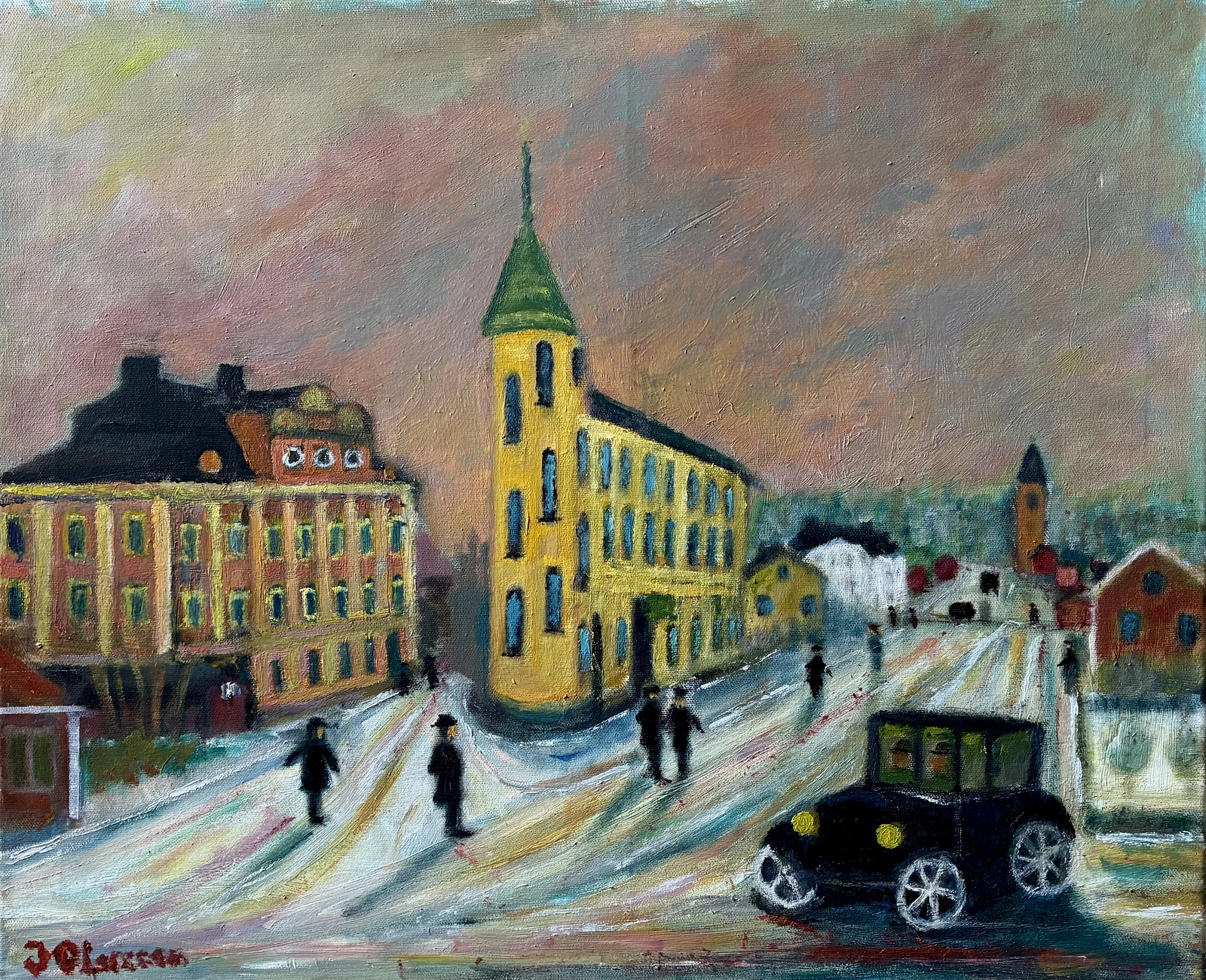 Oljemålning Strykjärnet av Jan-Olof Larsson