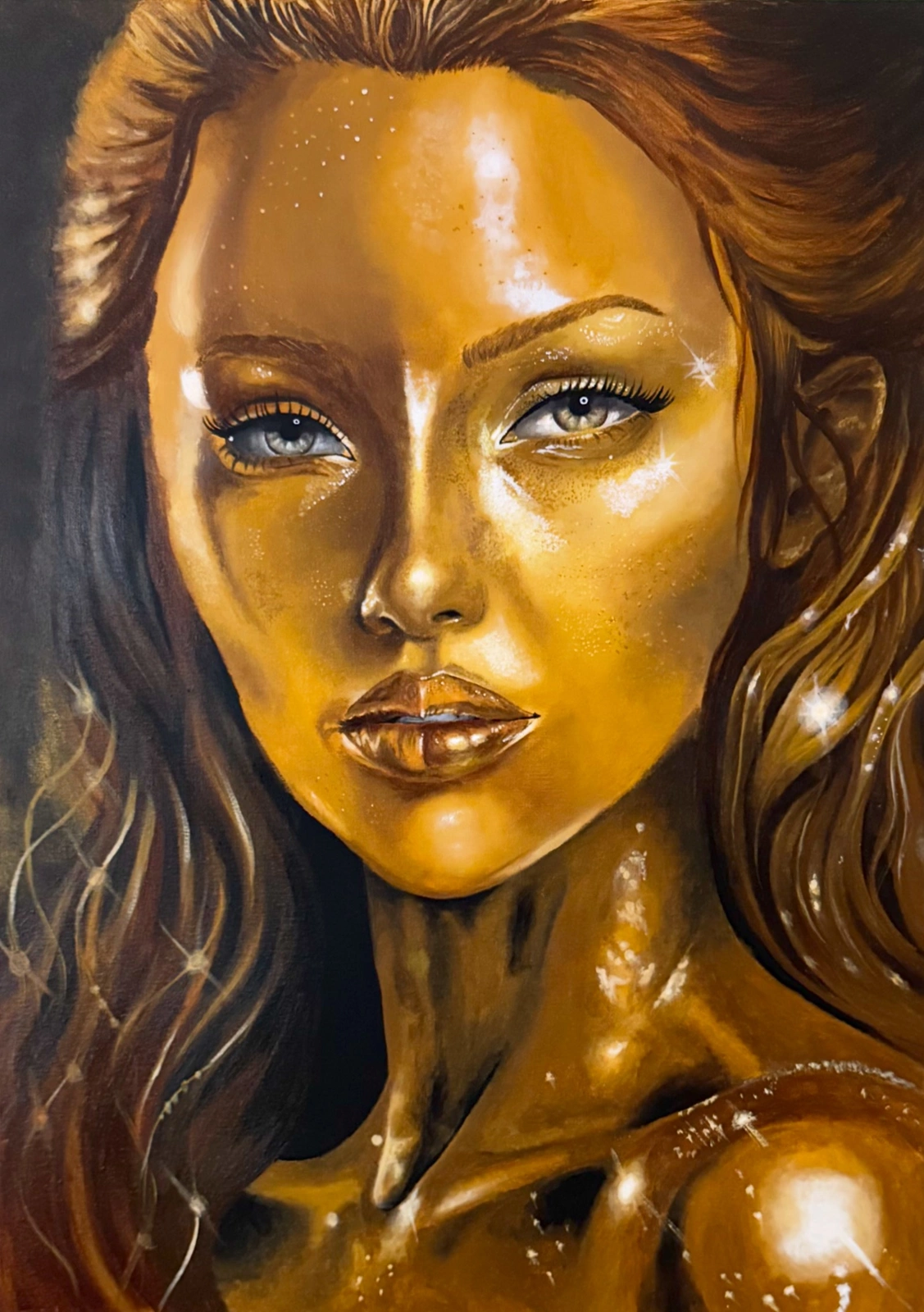 Akrylmålning Golden Hour av Erika Garcia