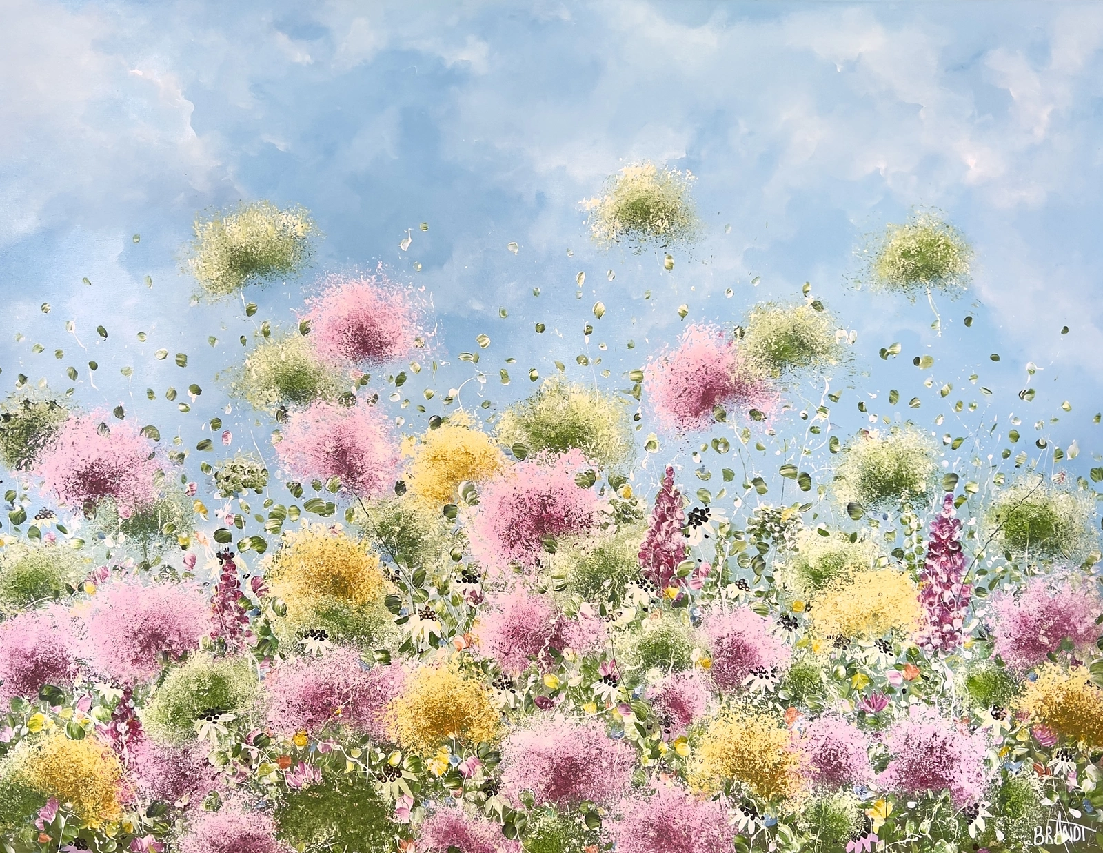Akrylmålning The Ascending Garden av Anna Artistockholm Brandt