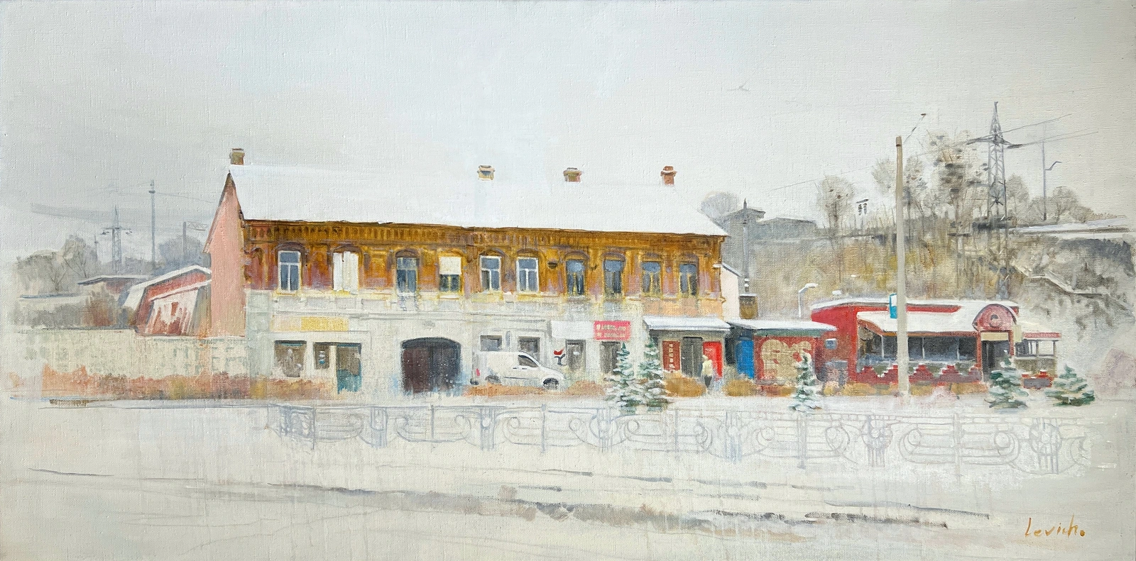Oljemålning Winter Flowers av Alexander Levich