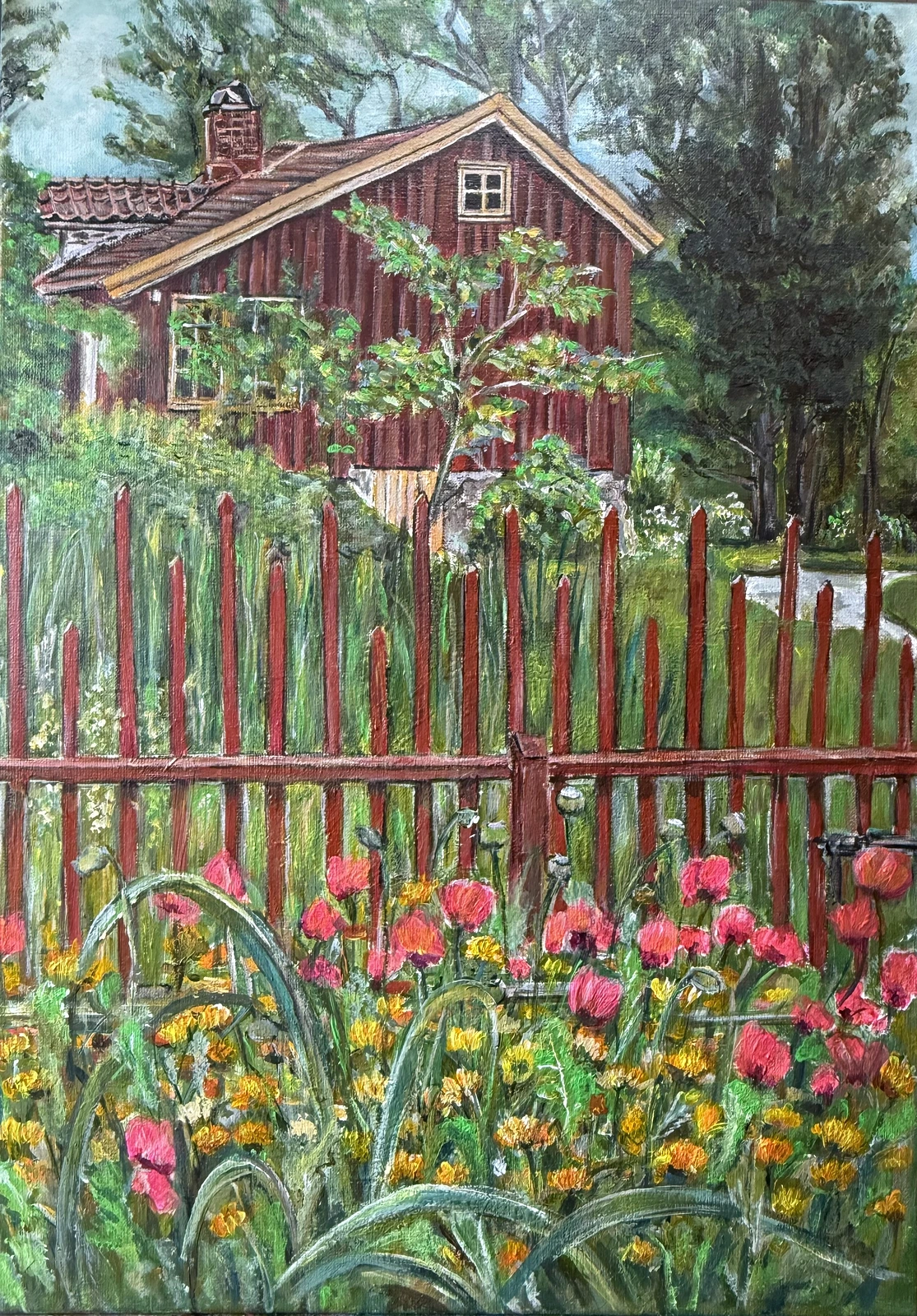 Akrylmålning Sundsbysäteri.🩷 av Sofia Jonasson