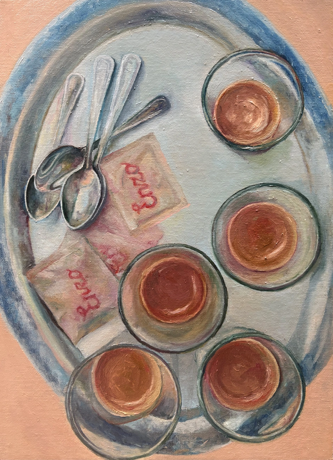 Oljemålning Coffee at Enzo av Anastasiya Kostyuk