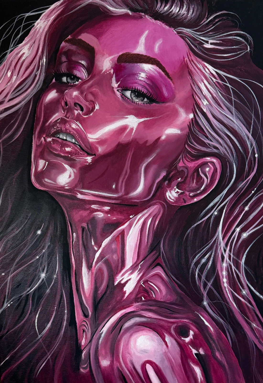 Akrylmålning Liquid Venus av Erika Garcia