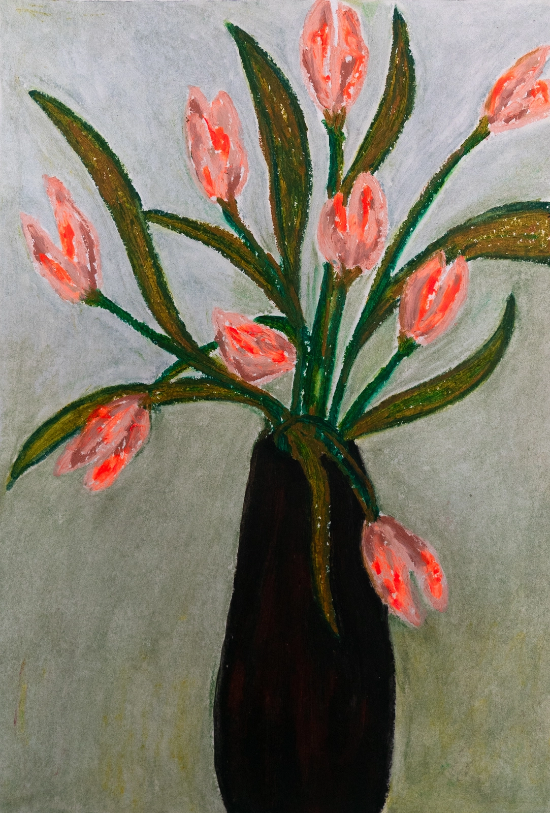 Oljemålning Tulips av Monika Ardila